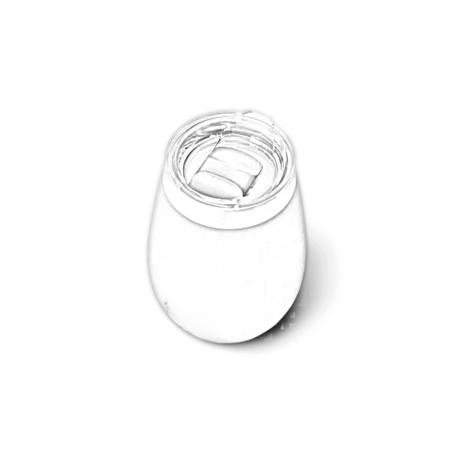 Customisable 10 OZ (296ML) YETI® RAMBLER Wine Tumbler - Single/Double Side Engraving top view with lid.