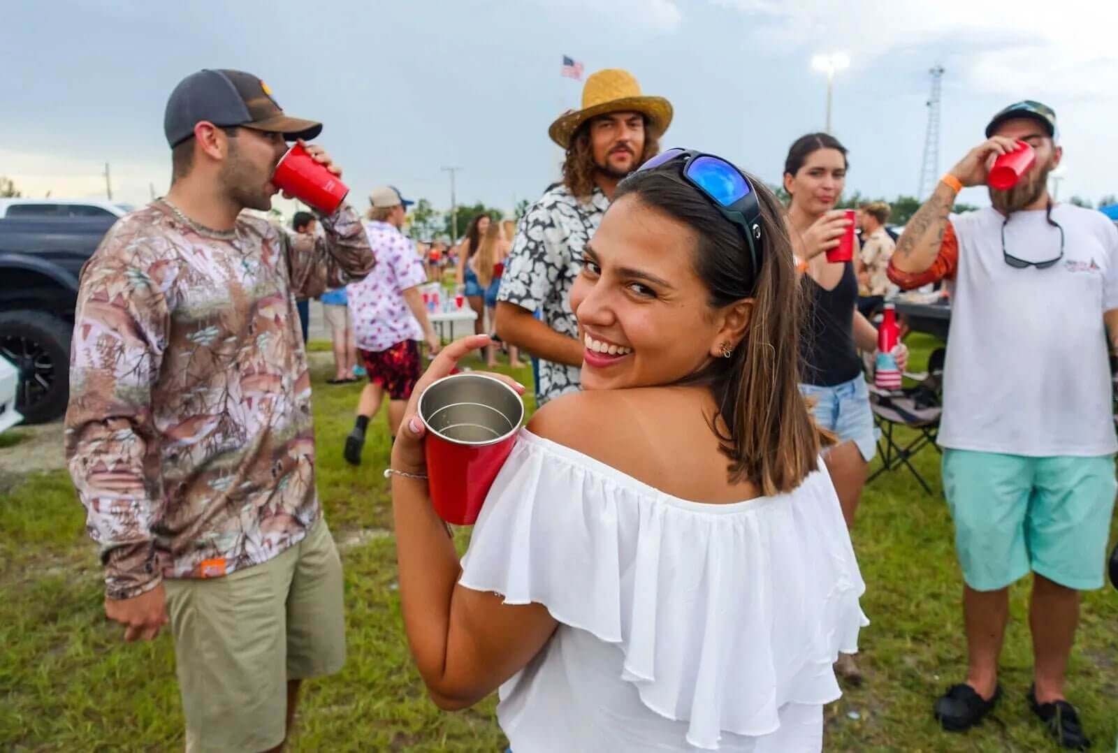 Personalize Your YETI Drinkware: Reflect Your Unique Style with custom engraved drinkware at a lively outdoor party.
