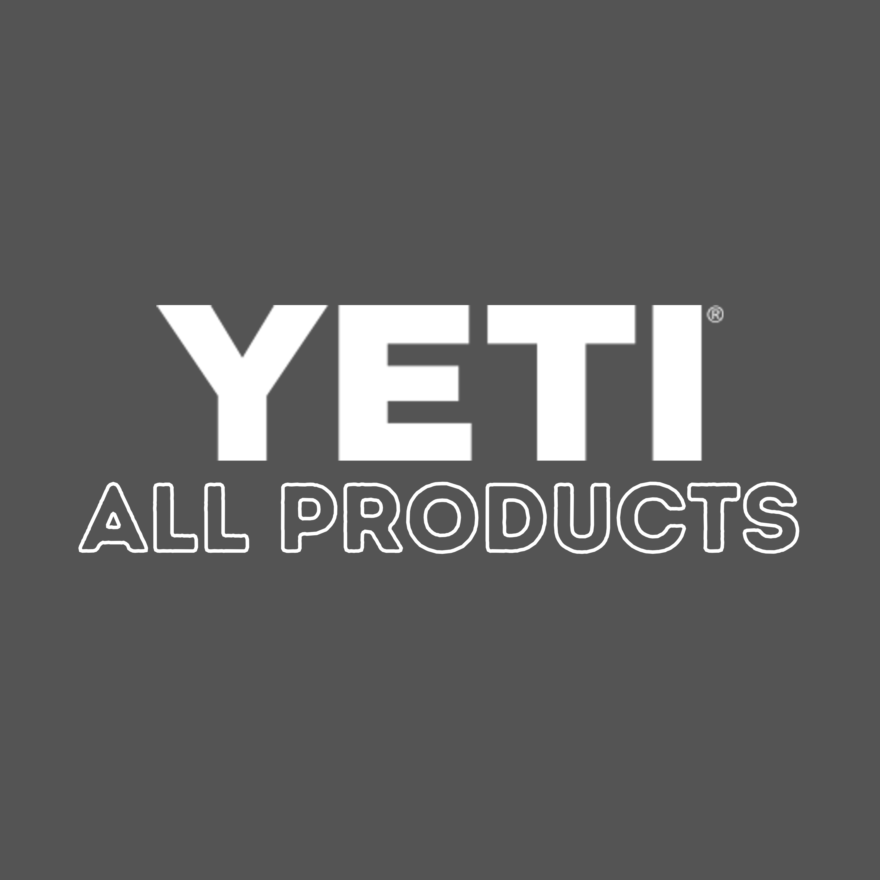 YETI® All Products collection featuring custom engraving and personalised options for outdoor enthusiasts.