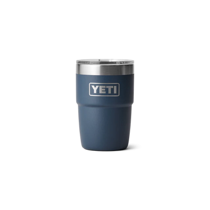 Rich navy blue YETI Rambler 8 oz stackable cup that combines functionality with a vibrant color.