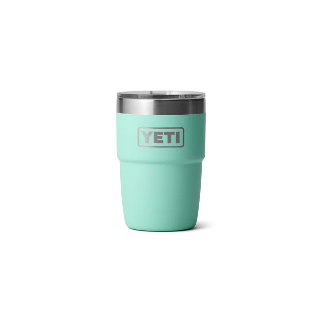 Refreshing mint green YETI Rambler 8 oz stackable cup, perfect for outdoor adventures and gatherings.