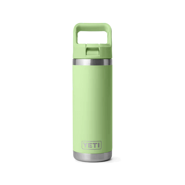 Sturdy mint green YETI canister for beverages, with a robust handle.