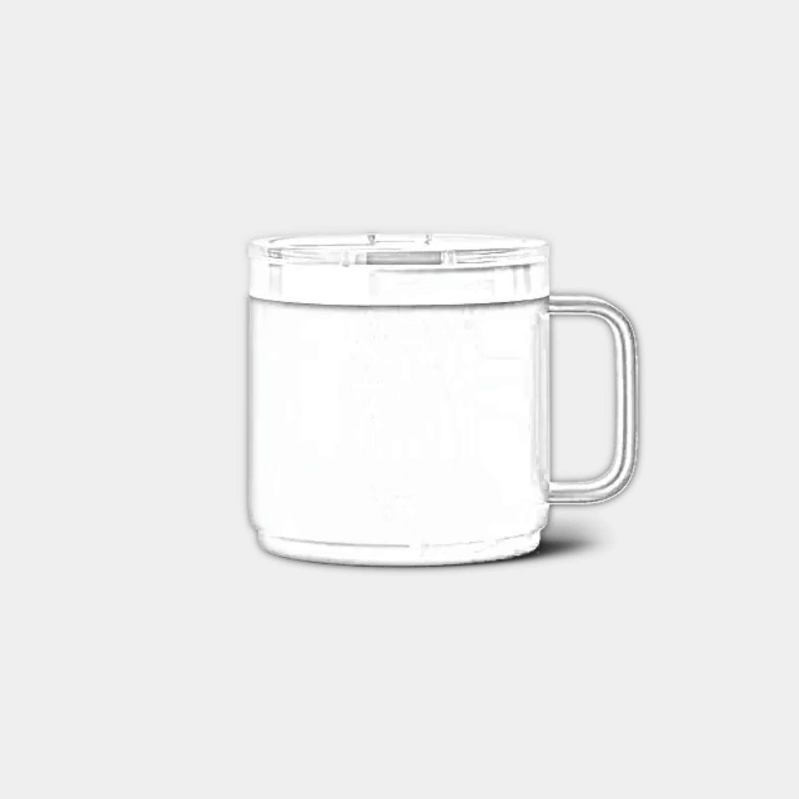 Customizable 14 oz YETI Rambler stackable mug with Durasip ceramic lining, featuring laser-etched branding and a sleek design.