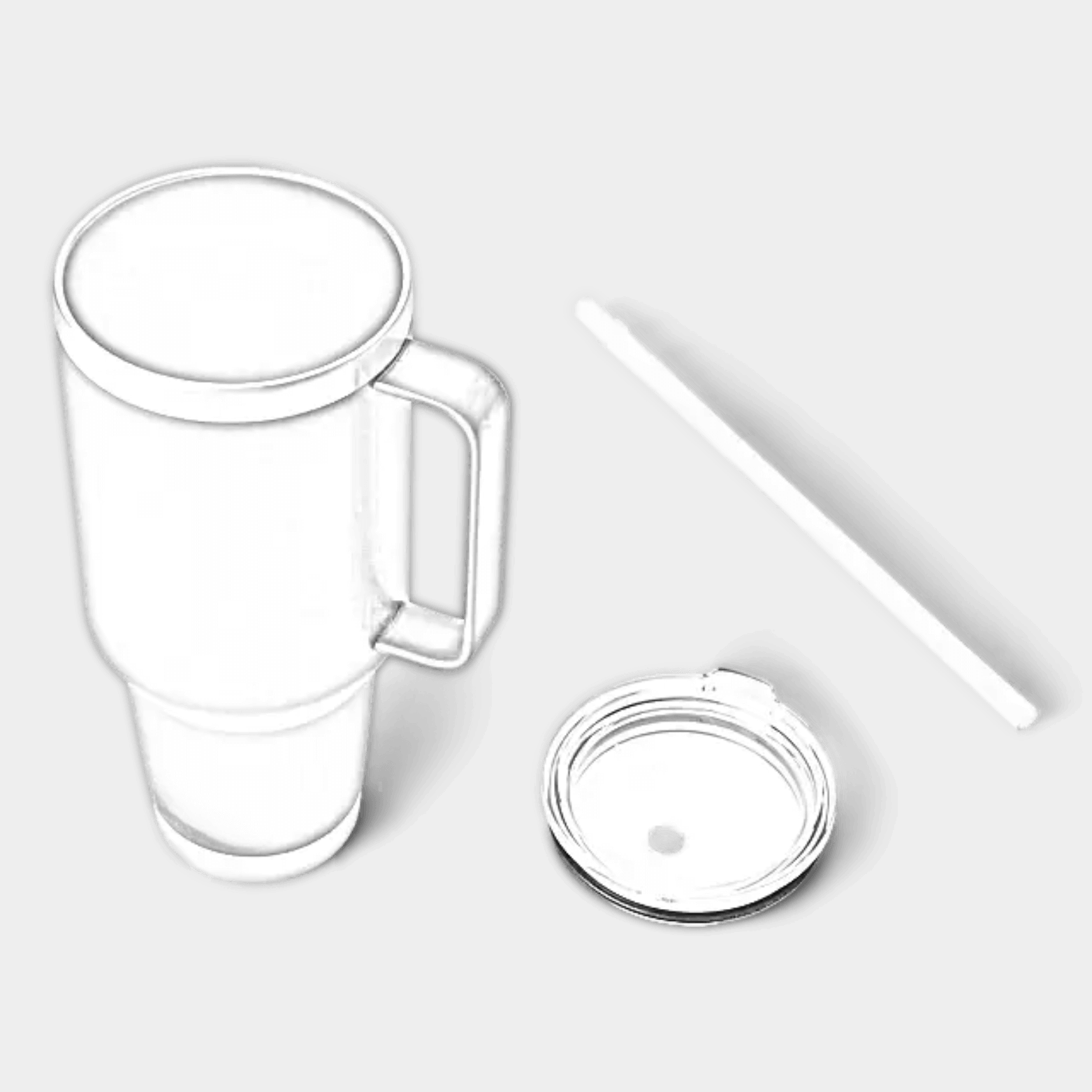 Customizable 42 oz YETI Rambler straw mug with laser engraving, featuring a durable stainless steel design and ergonomic handle.