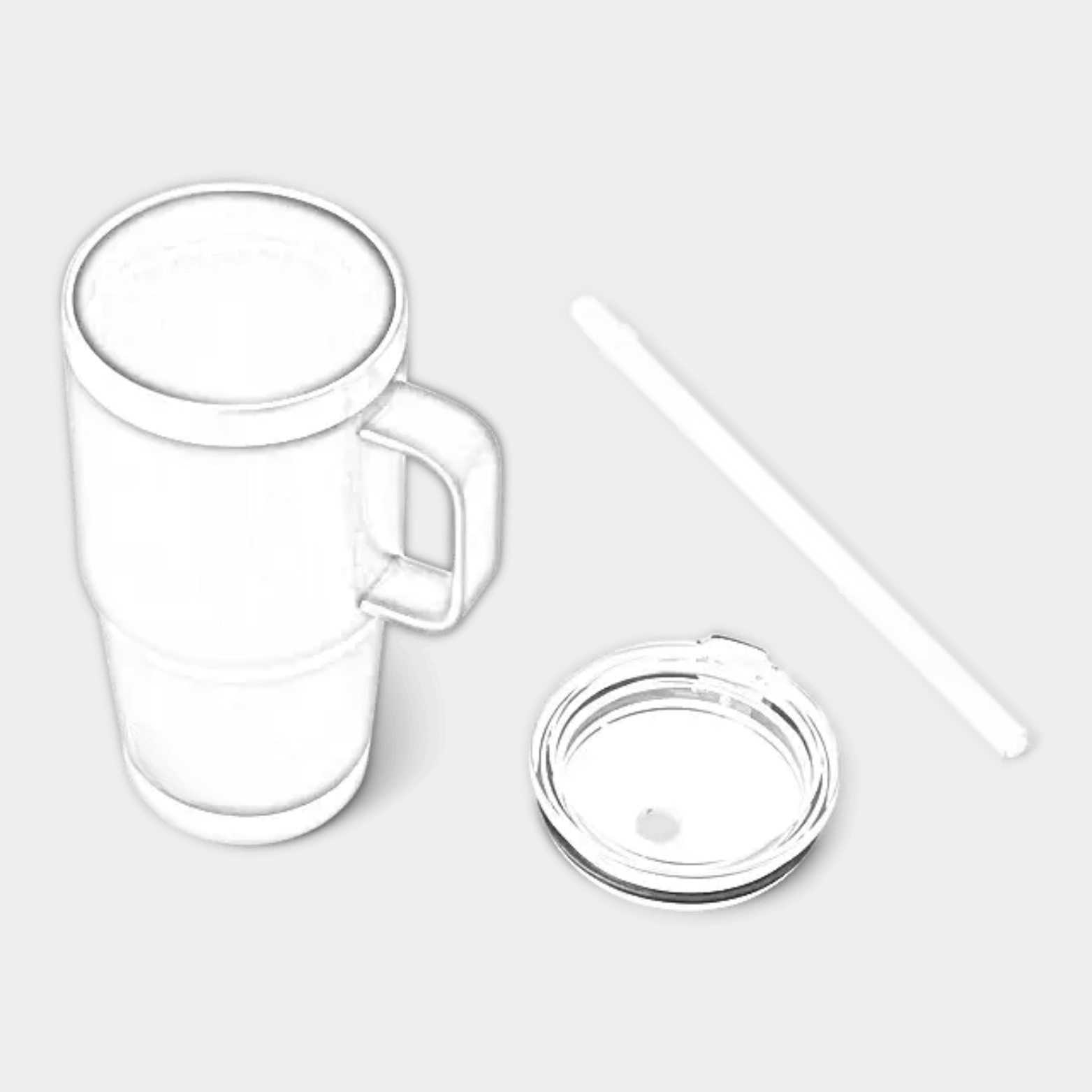 Customizable 25 oz YETI Rambler straw mug with laser-engraved design, durable stainless steel, and spill-resistant lid.