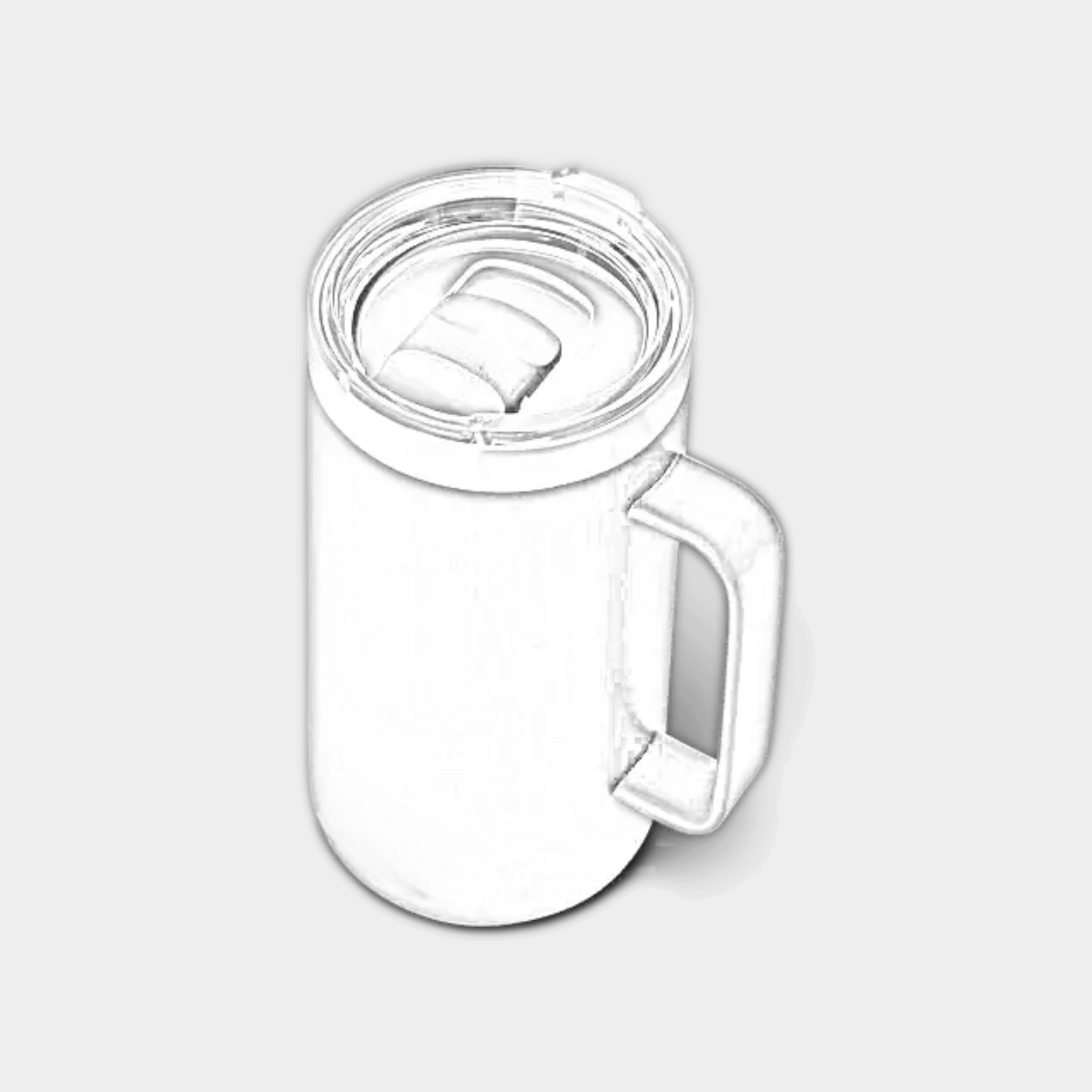 Customizable 24 oz YETI Rambler mug with laser-etched design, durable stainless steel beverage container.