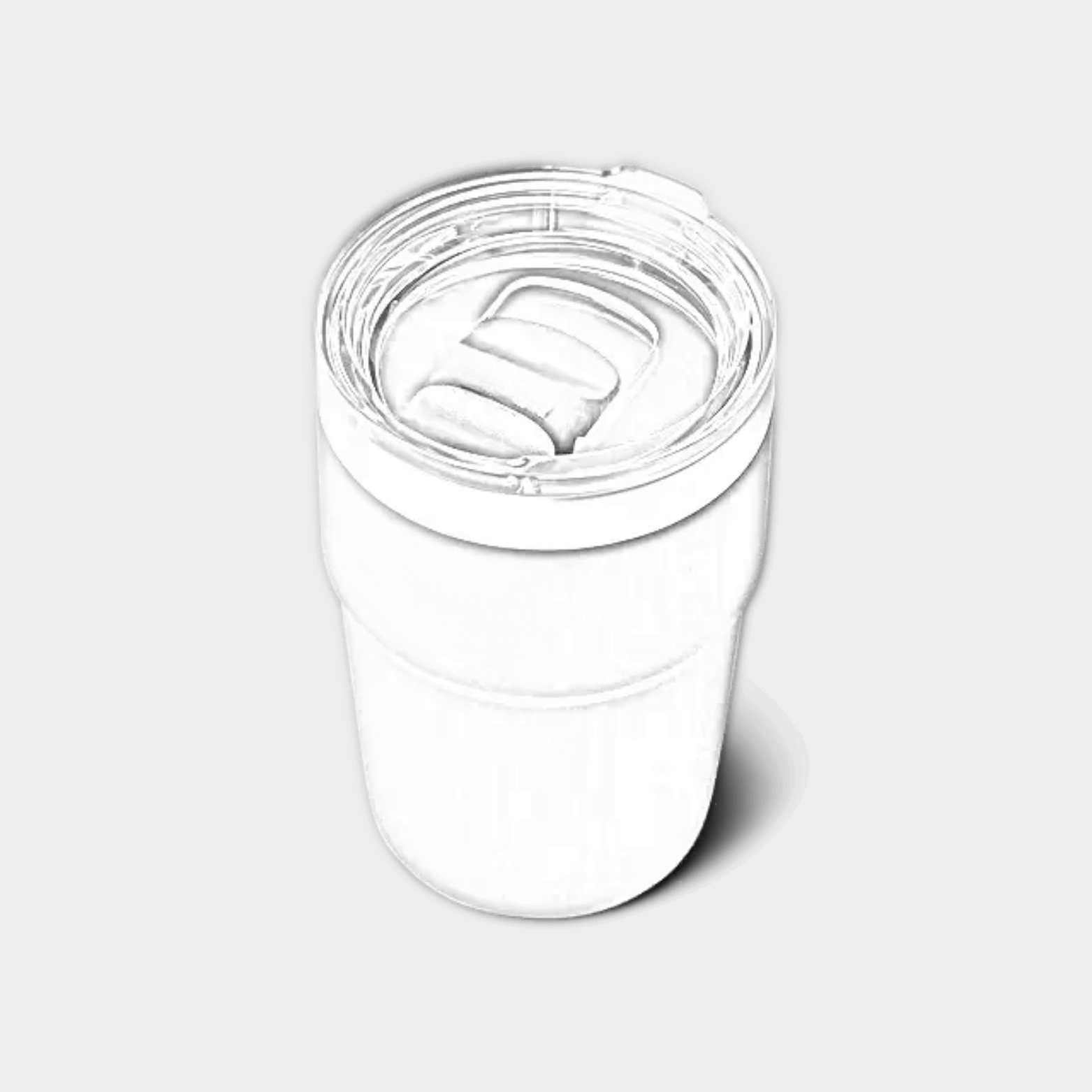 Customisable 16 oz YETI Rambler stackable cup with laser-engraved design, made of durable stainless steel.