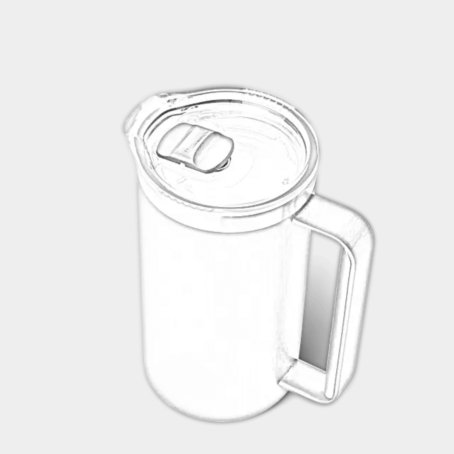 YETI Rambler 34 oz customizable pitcher with engraved design, featuring a durable stainless steel body and large handle for easy pouring.