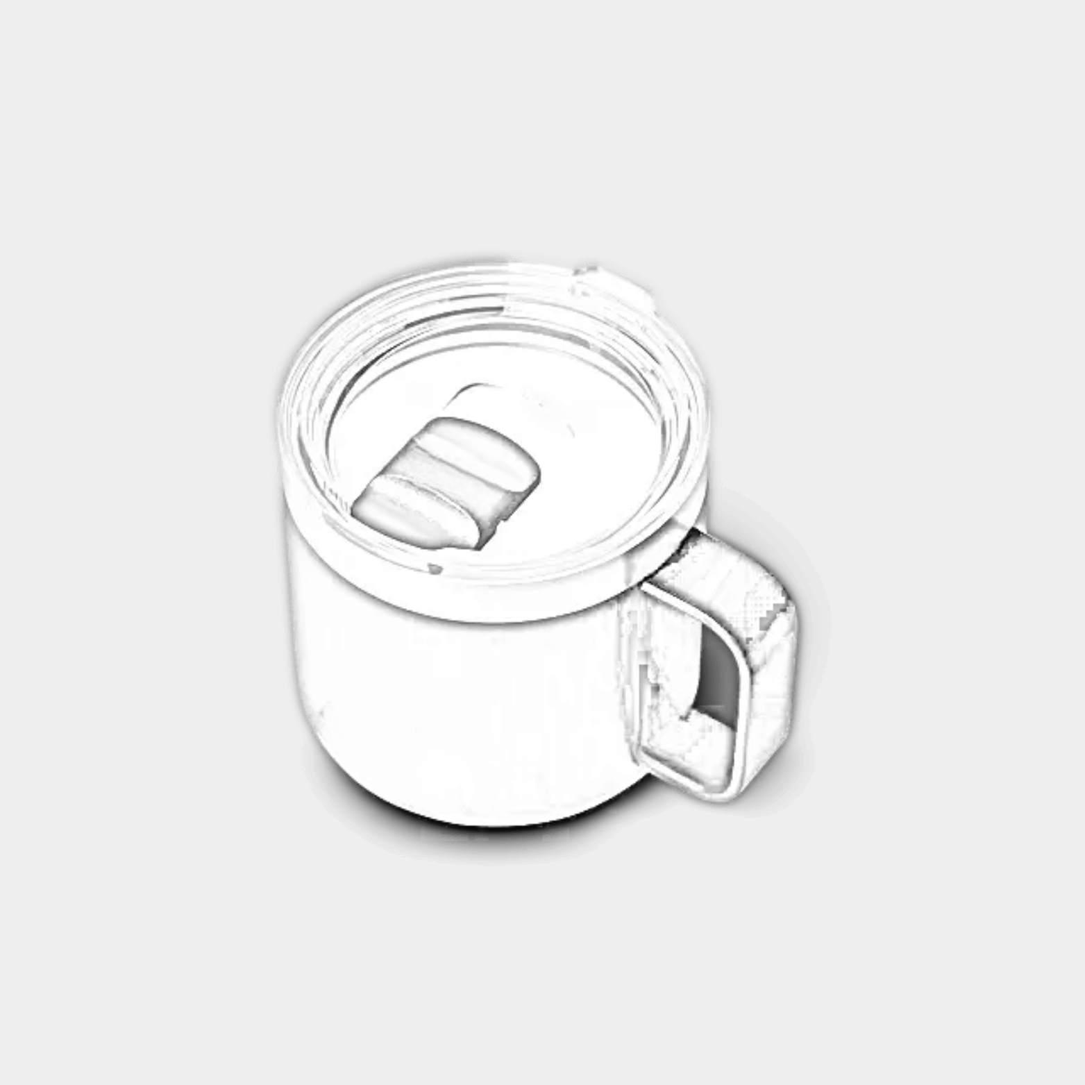 Customizable 14 oz YETI Rambler stackable mug with Durasip ceramic lining and laser engraving design in the image.