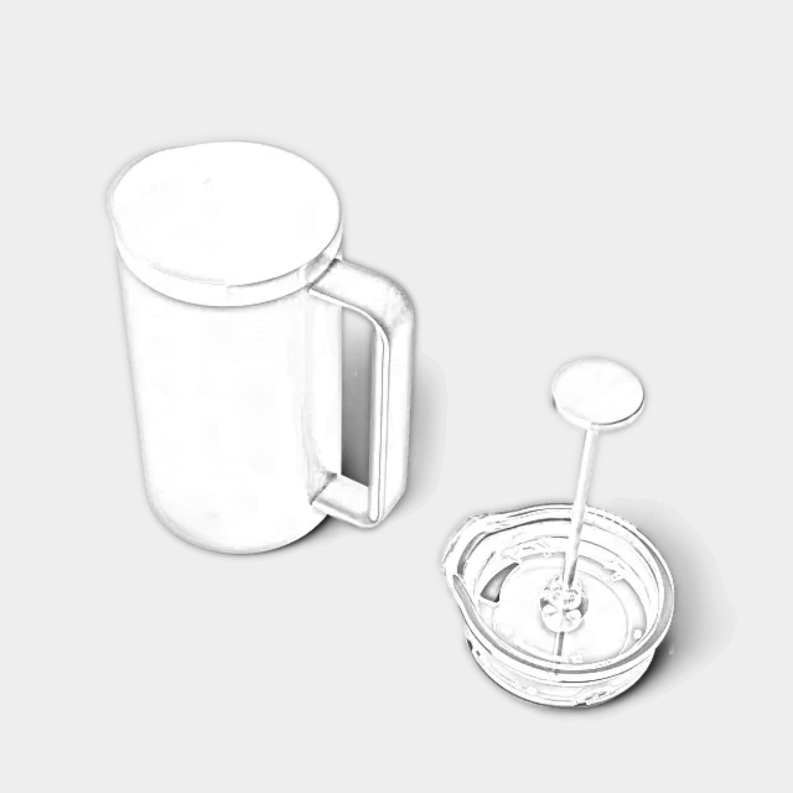 Customizable 34 oz YETI Rambler French Press with laser engraving, stainless steel build, and ergonomic handle for brewing coffee.