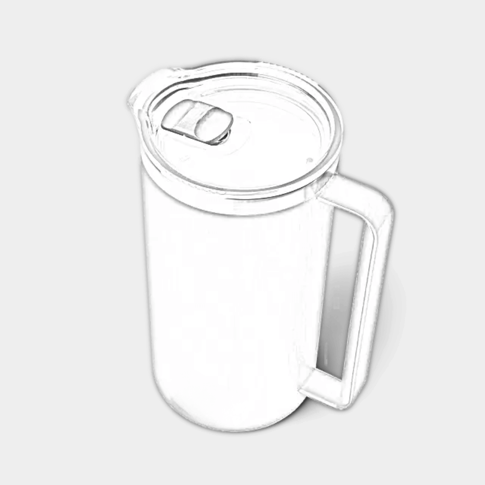 Customizable 64 oz YETI Rambler pitcher with engraved ETCH Laser Engraving logo on stainless steel body.