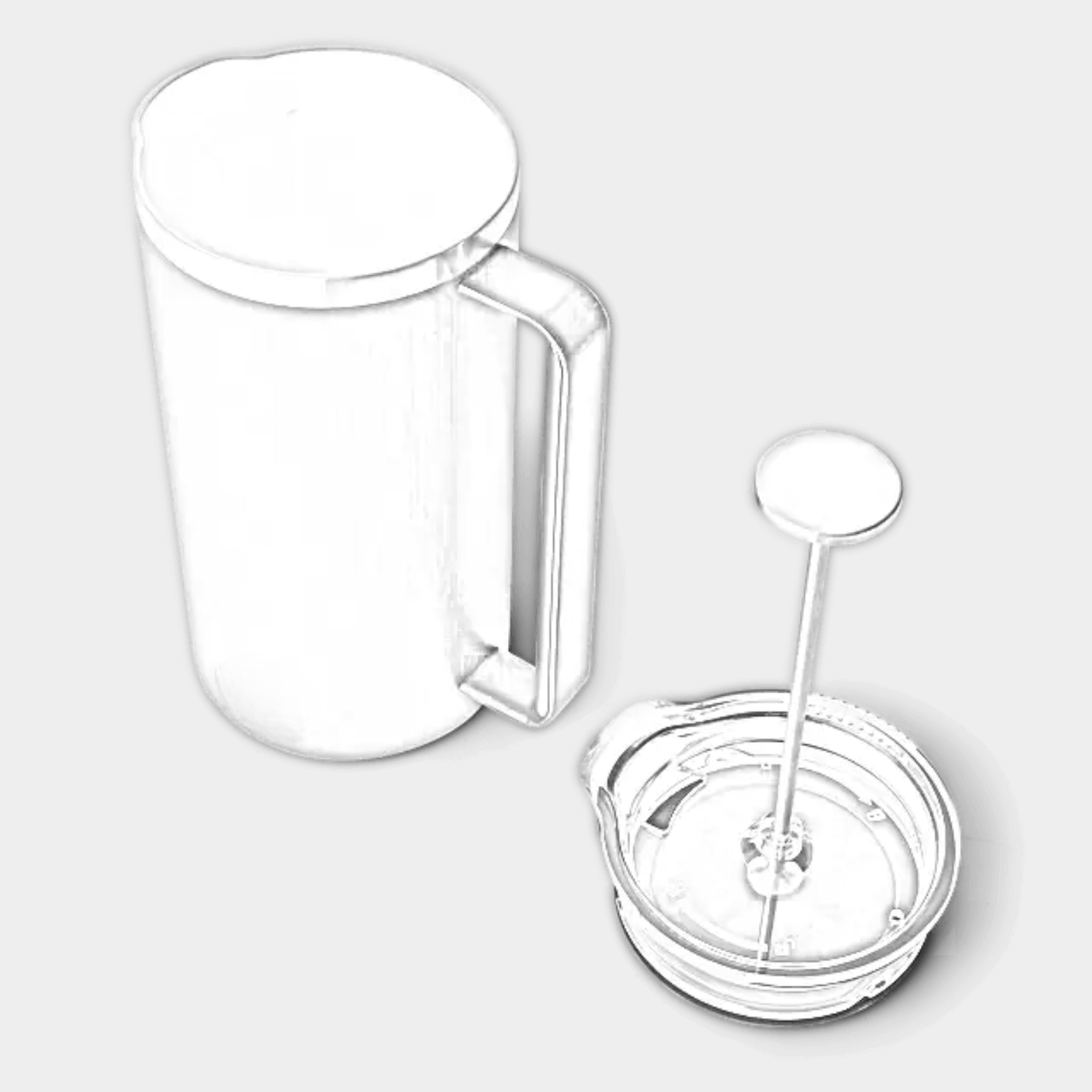 Customizable 64 oz YETI RAMBLER™ French Press with ETCH Laser Engraving, showcasing a durable stainless steel design and engraved branding.