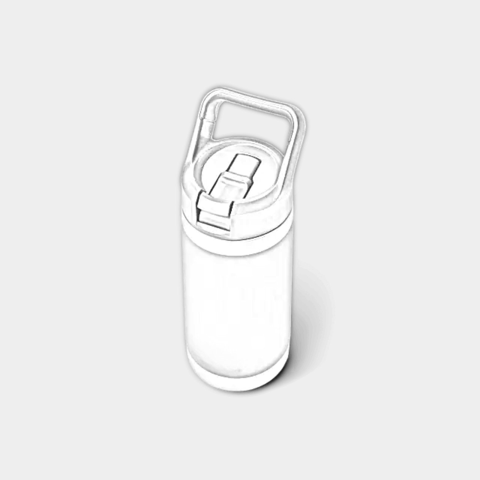 Customizable YETI Rambler kids bottle in 12 oz size with laser engraving, featuring durable stainless steel construction.