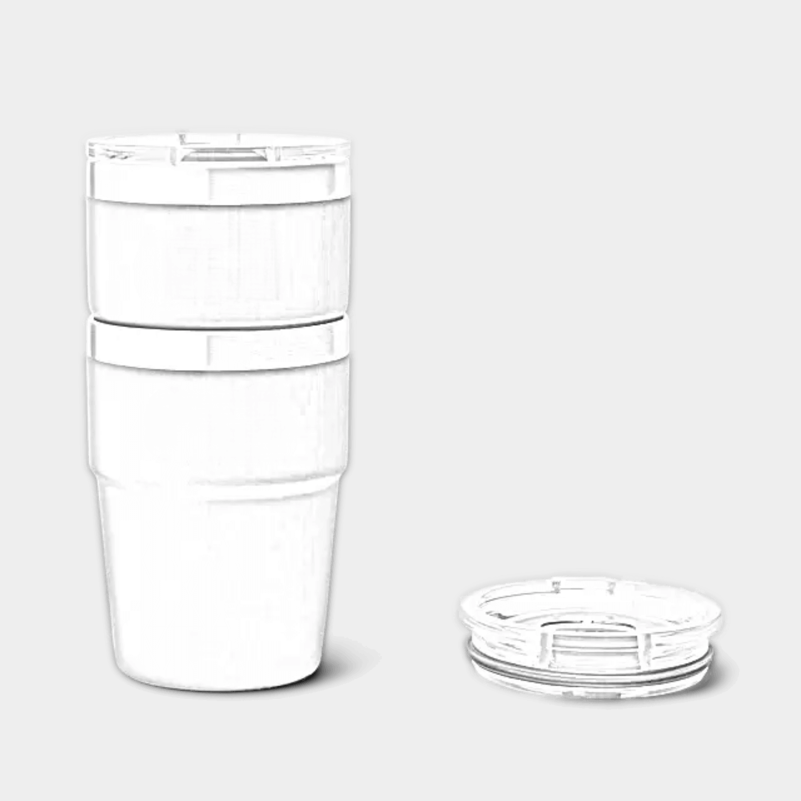 Customizable 16 oz YETI Rambler stackable cup with laser engraving, featuring a stainless steel design and durable construction.