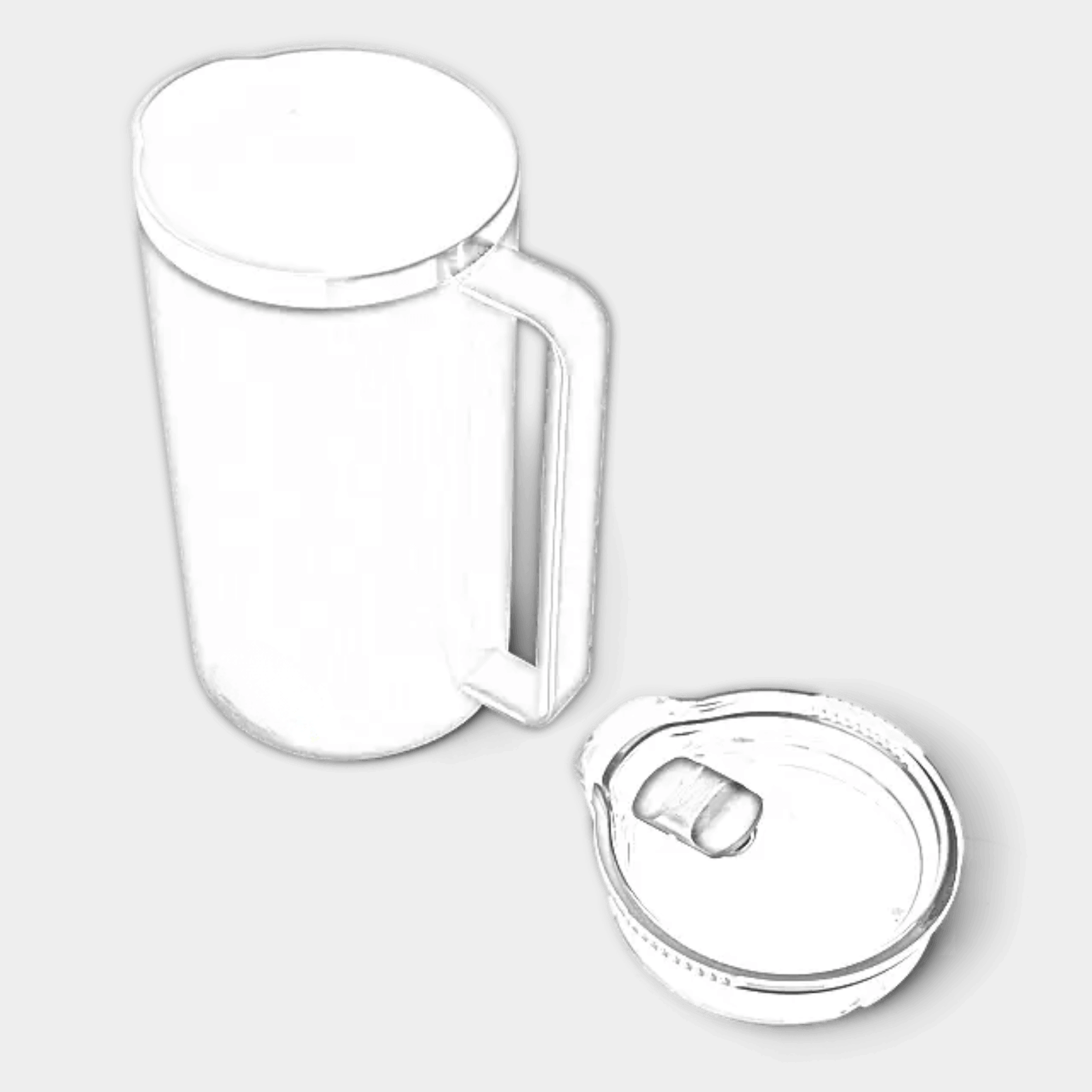 Customizable 64 oz YETI Rambler Pitcher with engraved ETCH Laser Engraving design, featuring durable stainless steel construction.