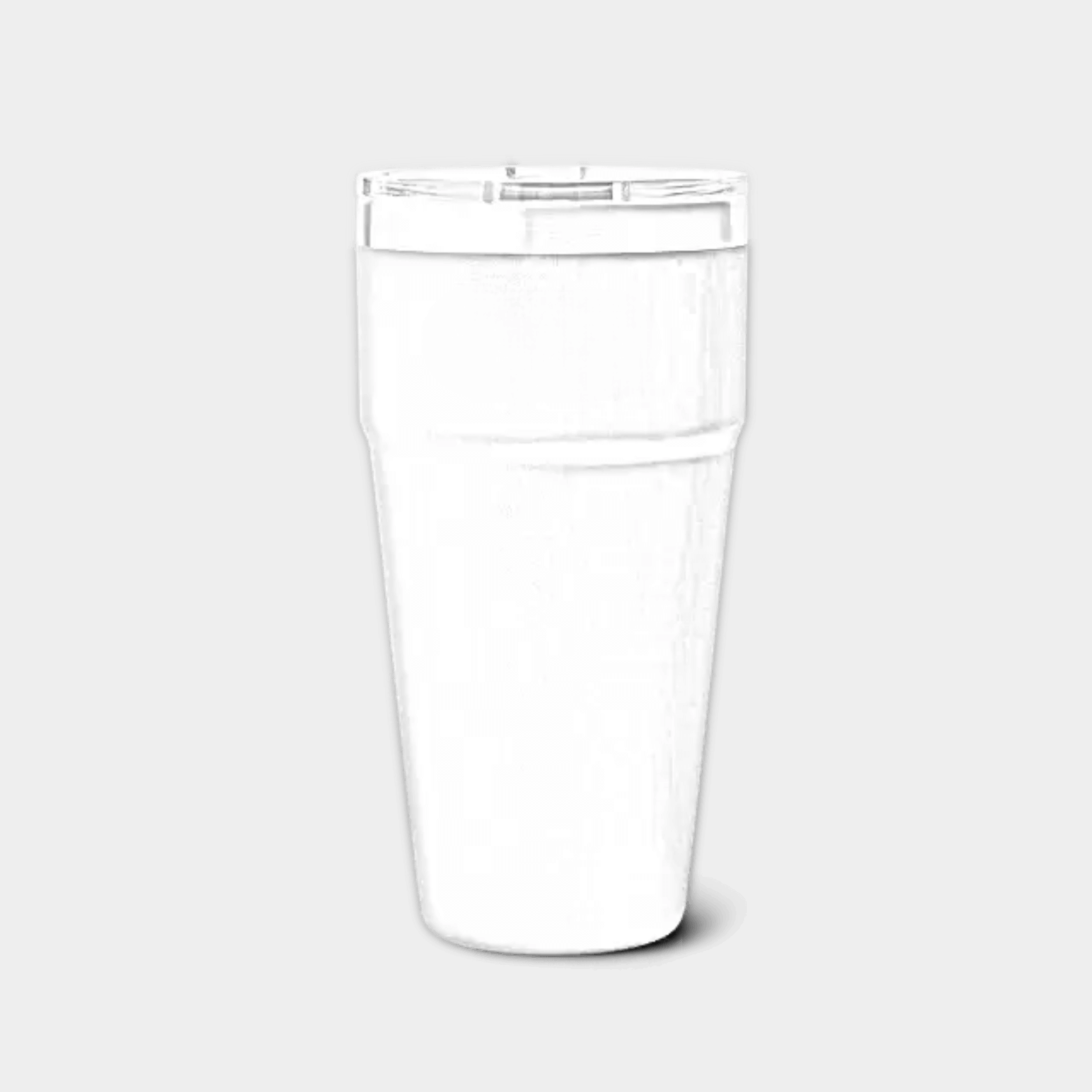 Customizable 30 oz YETI Rambler stackable cup with engraved ETCH Laser Engraving logo in stainless steel finish.