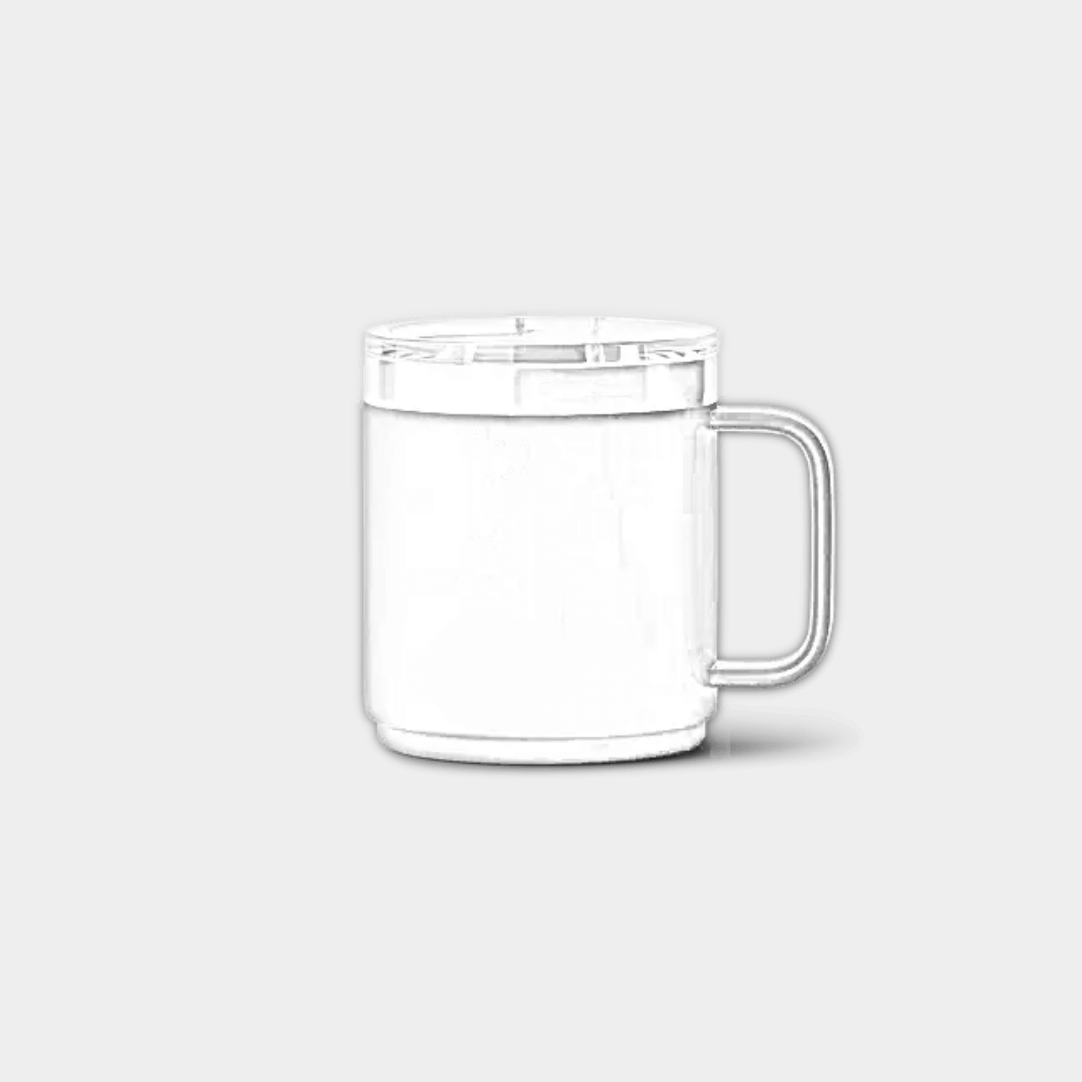 Customizable 10 oz YETI Rambler stackable mug with Durasip ceramic lining, engraved by ETCH Laser Engraving.