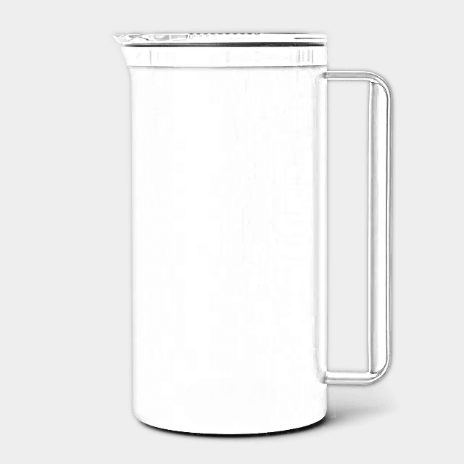 Customisable 64 oz YETI Rambler pitcher with laser engraving, featuring a clear view of the durable stainless steel design and custom engraving area.