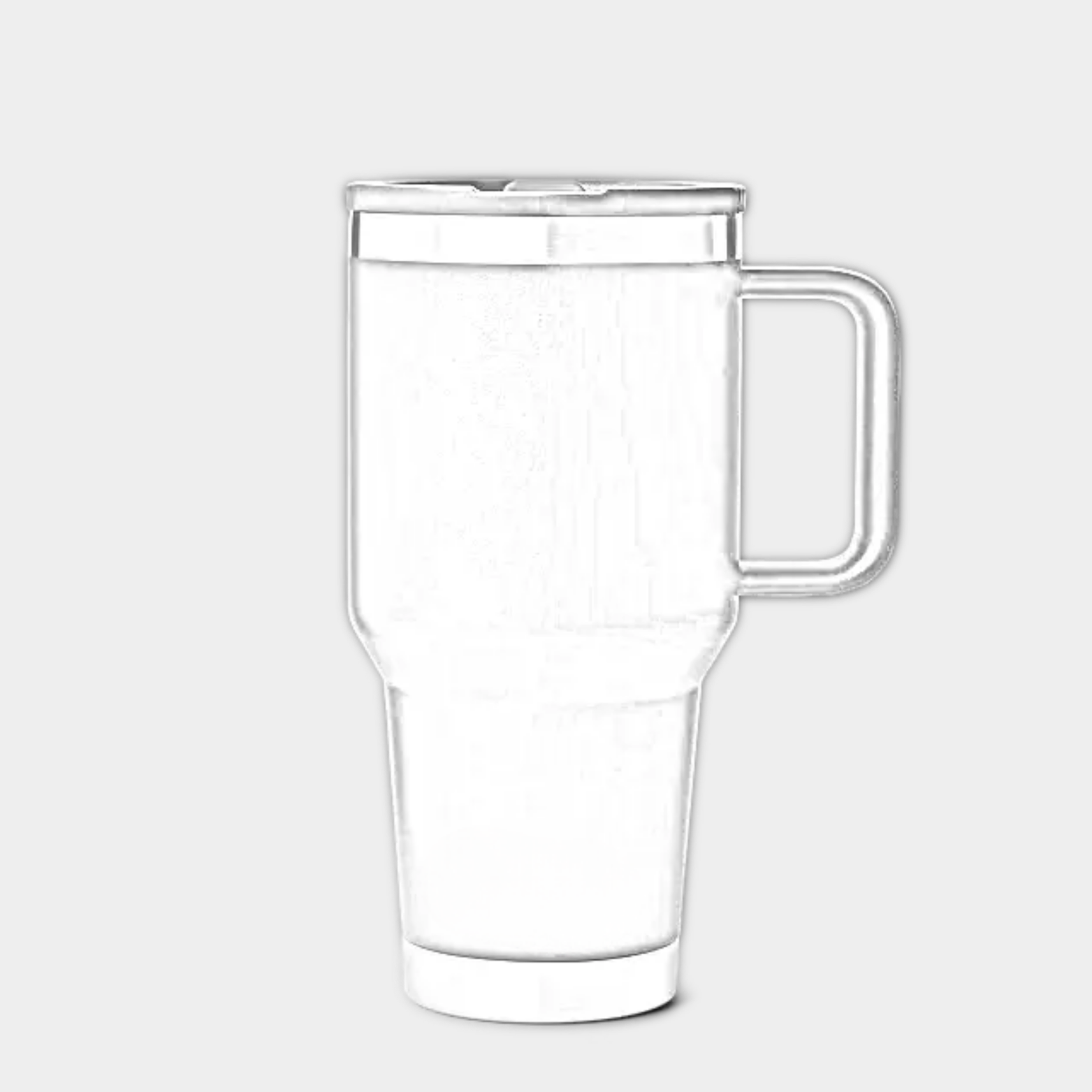 Customizable 30 oz YETI Rambler travel straw mug with laser engraving, featuring a durable stainless steel design and spill-resistant lid.