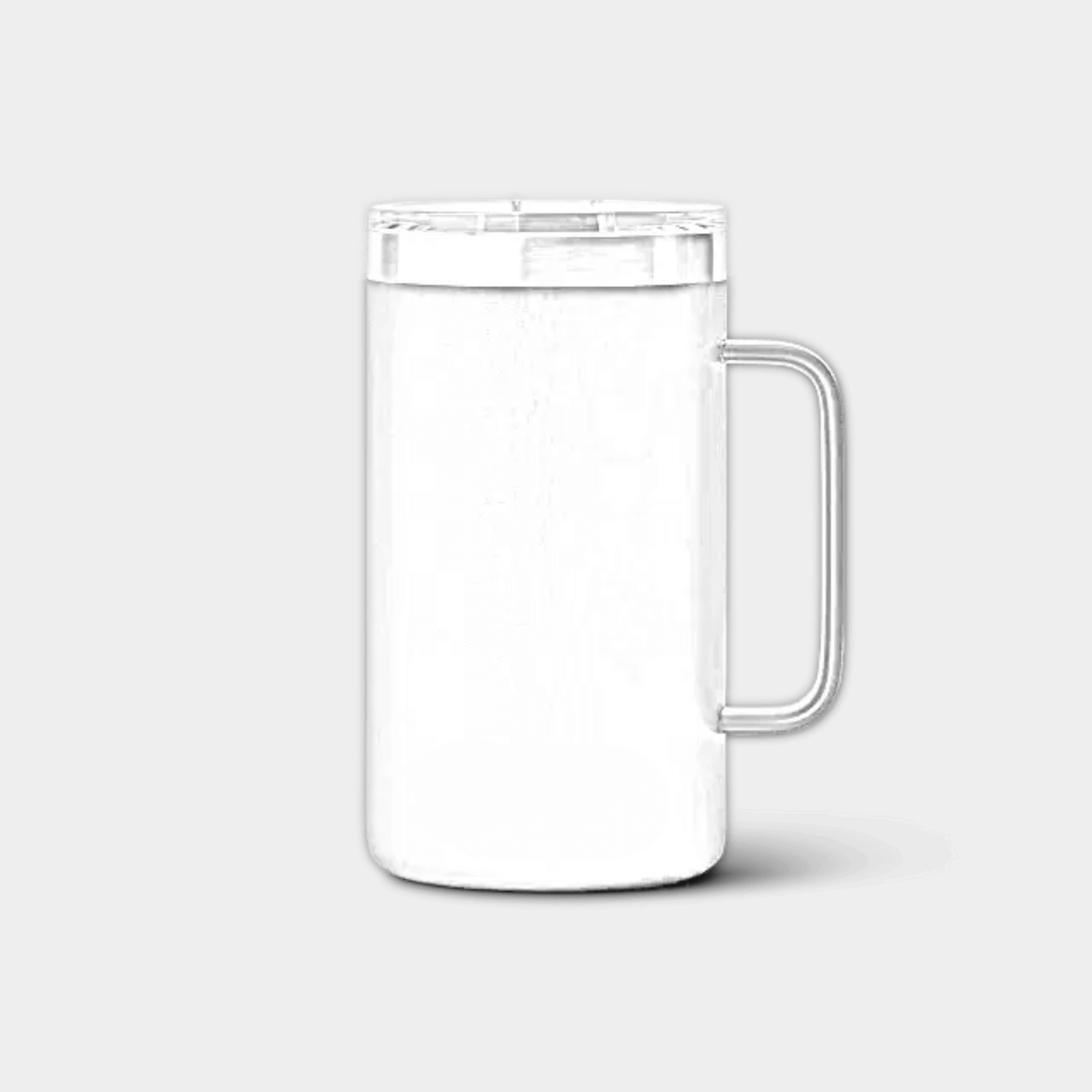 Customizable 24 oz YETI Rambler mug with etched laser engraving, featuring a sleek stainless steel design and ergonomic handle.