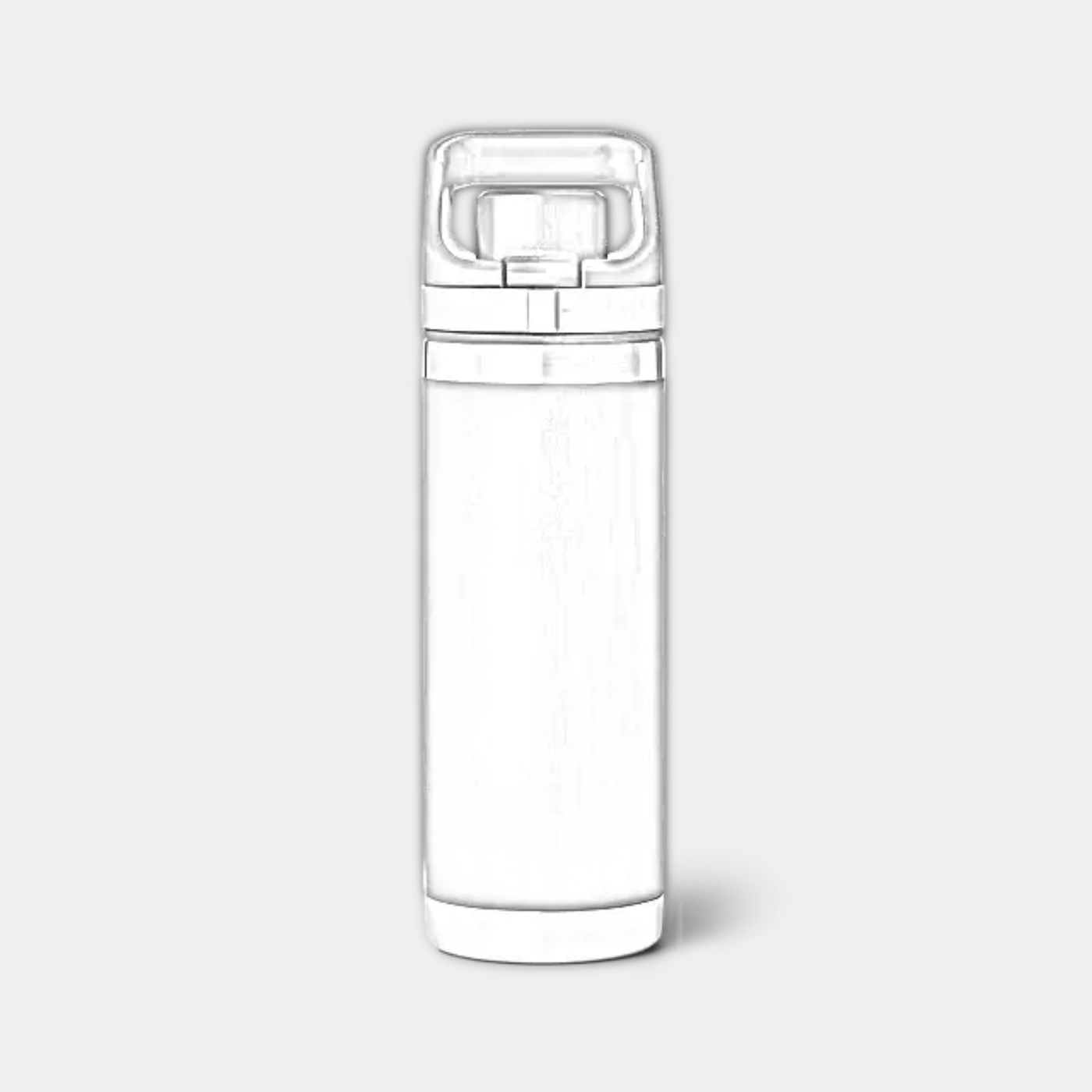 Customisable 18 oz YETI Rambler bottle with flip chug cap, engraved with ETCH Laser Engraving logo, landscape image.