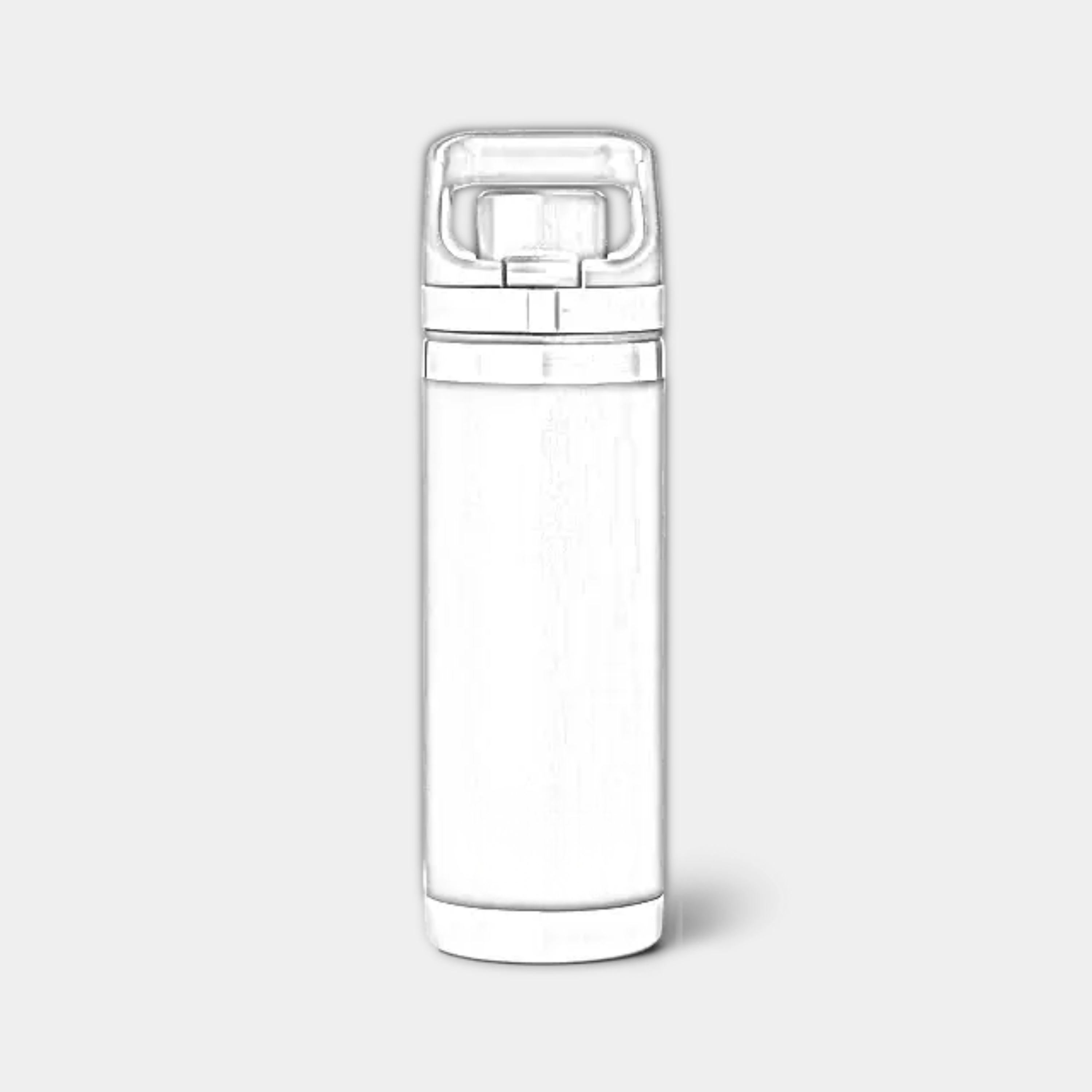 Customisable 18 oz YETI Rambler bottle with flip chug cap, engraved with ETCH Laser Engraving logo, landscape image.