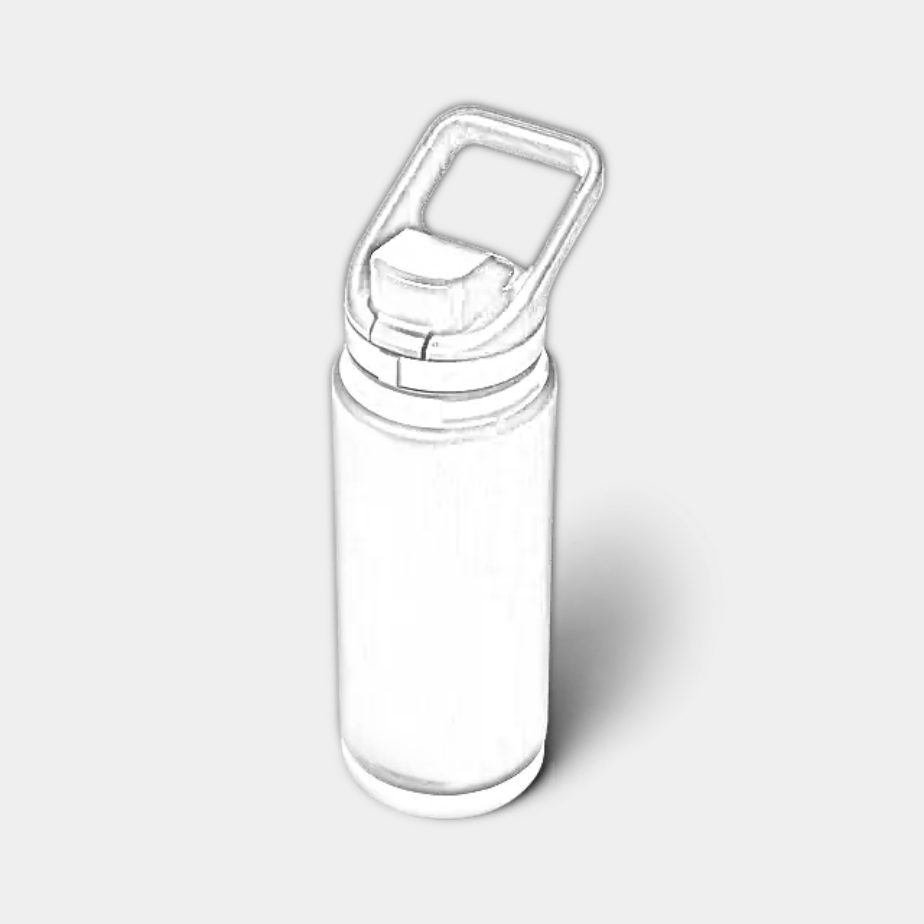 Customisable 26 oz YETI RAMBLER bottle with flip chug cap, engraved by ETCH Laser Engraving, on a landscape background