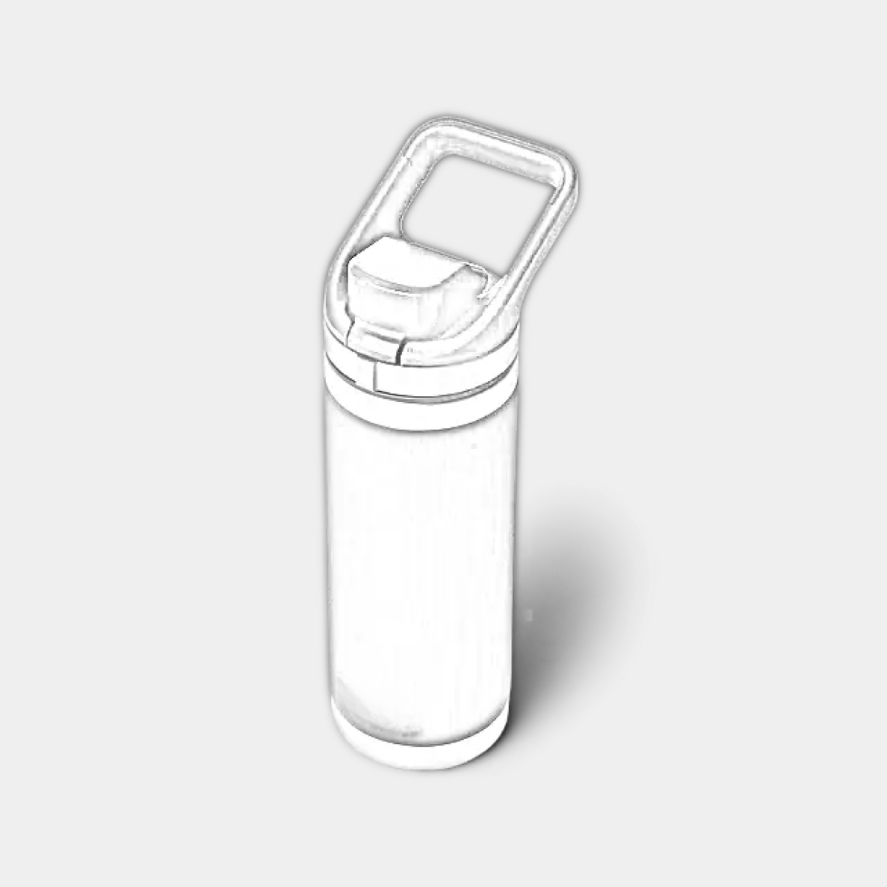Customizable 18 oz YETI Rambler bottle with flip chug cap, engraved by ETCH Laser Engraving, shown in a landscape image.
