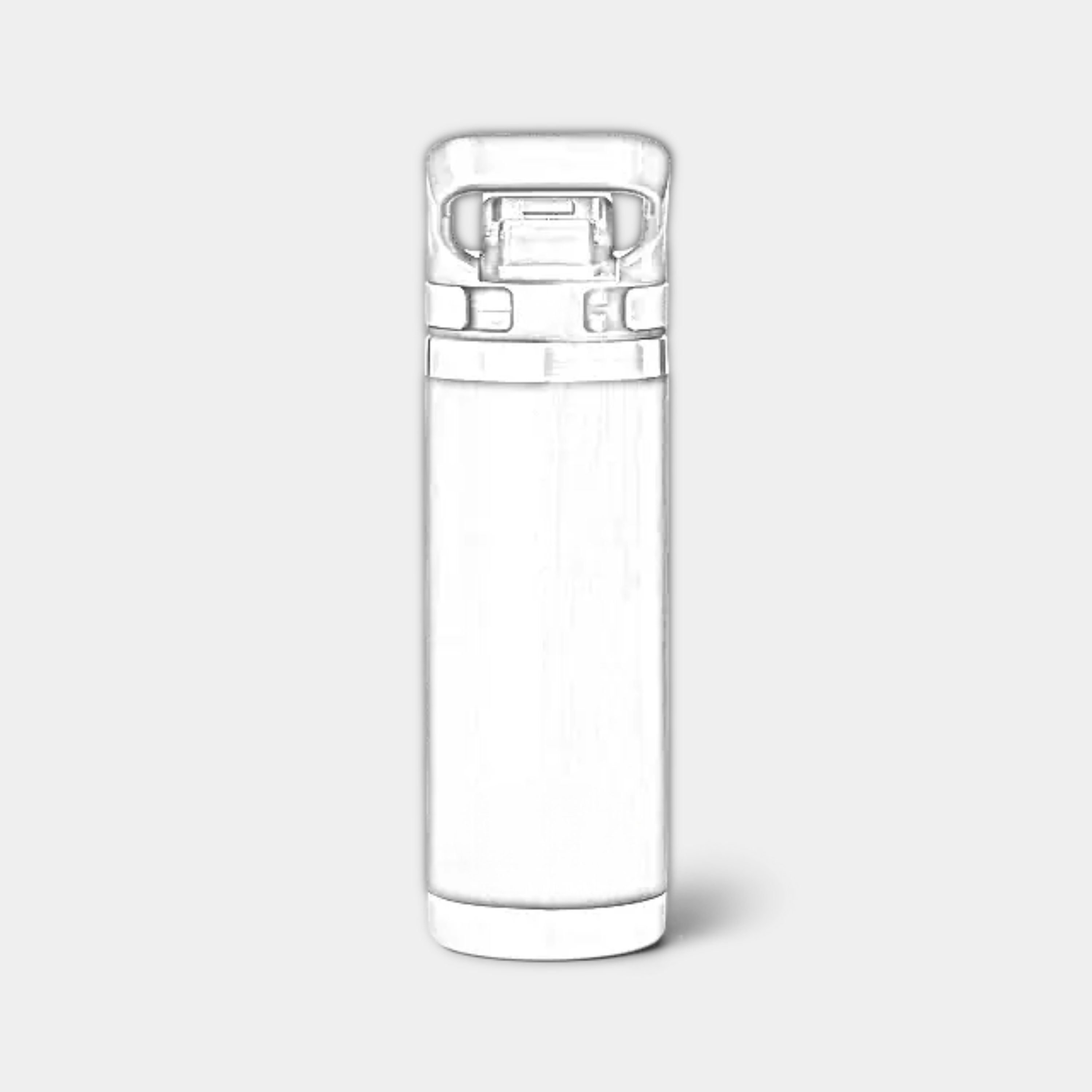 Customizable 18 oz YETI Rambler bottle with flip chug cap, engraved with ETCH Laser Engraving design on a landscape banner.