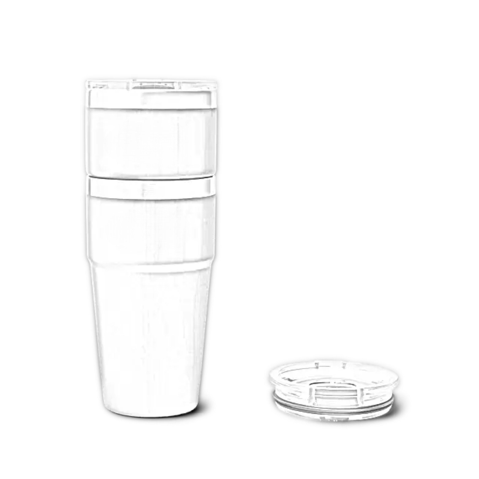 Customisable 20 OZ (591 ML) YETI® RAMBLER Stackable Cup - Single/Double Side Engraving