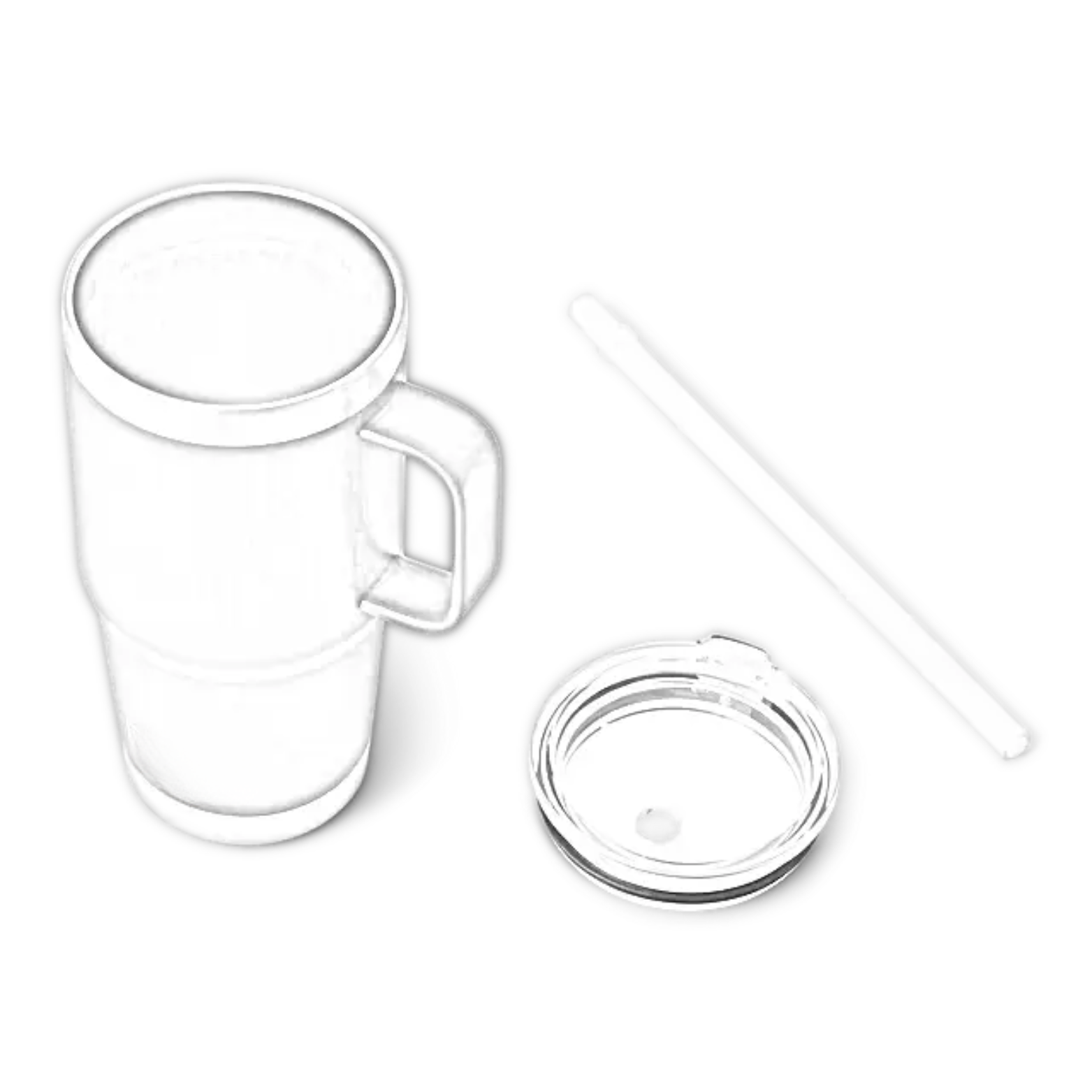 Customisable 25 OZ YETI® RAMBLER Straw Mug - Single/Double Side Engraving