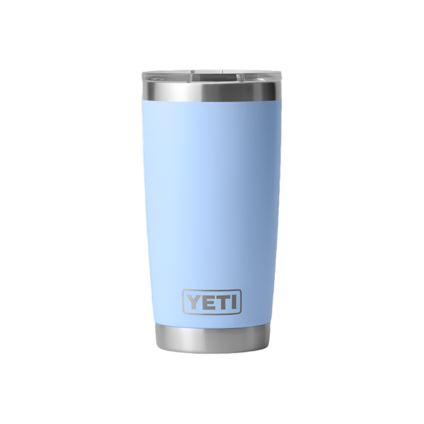 Chic pink YETI Rambler 20 oz tumbler, great for staying hydrated on the go.