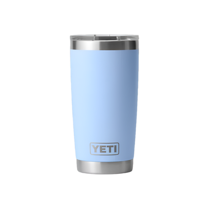 Chic pink YETI Rambler 20 oz tumbler, great for staying hydrated on the go.