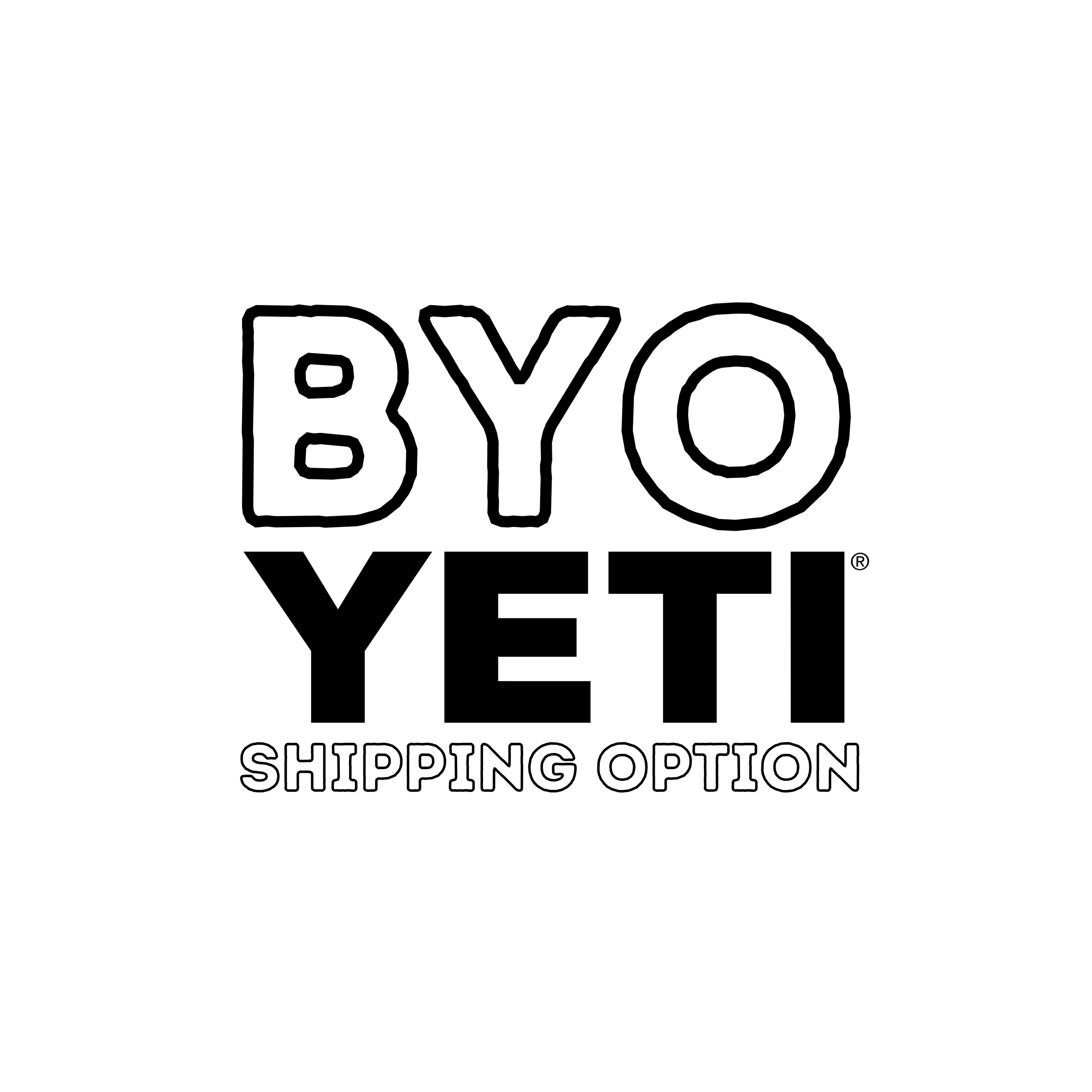 BYO YETI® Shipping Option - Single/Double Side Engraving