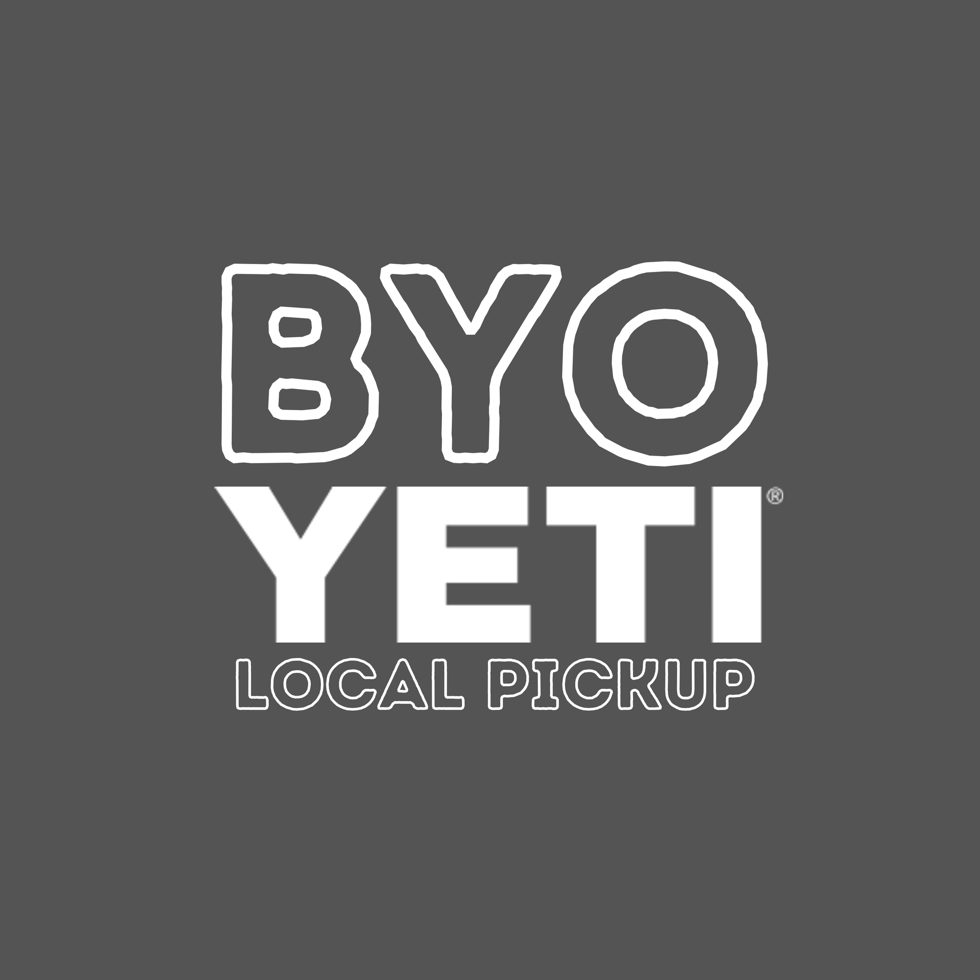 BYO YETI® Local Pickup - Single/Double Side Engraving