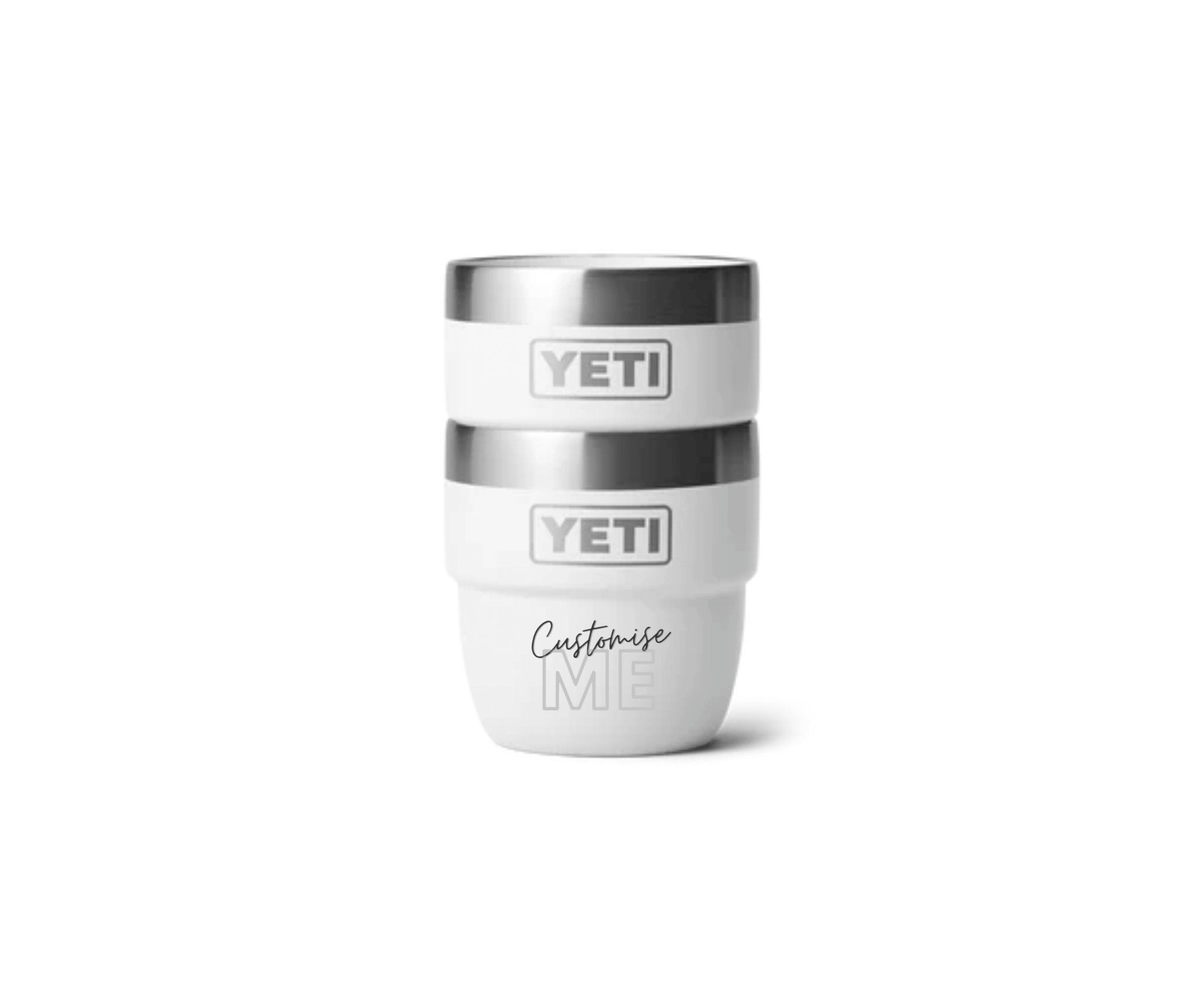 Custom Engraved | 4 OZ (118ML) YETI RAMBLER Stackable Cups (2 Pack) - ETCH Laser Engraving