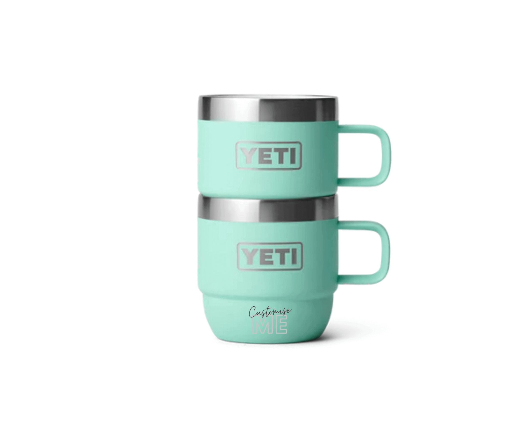 Custom Engraved | 6 OZ (177ML) YETI RAMBLER Stackable Mugs (2 Pack) - ETCH Laser Engraving