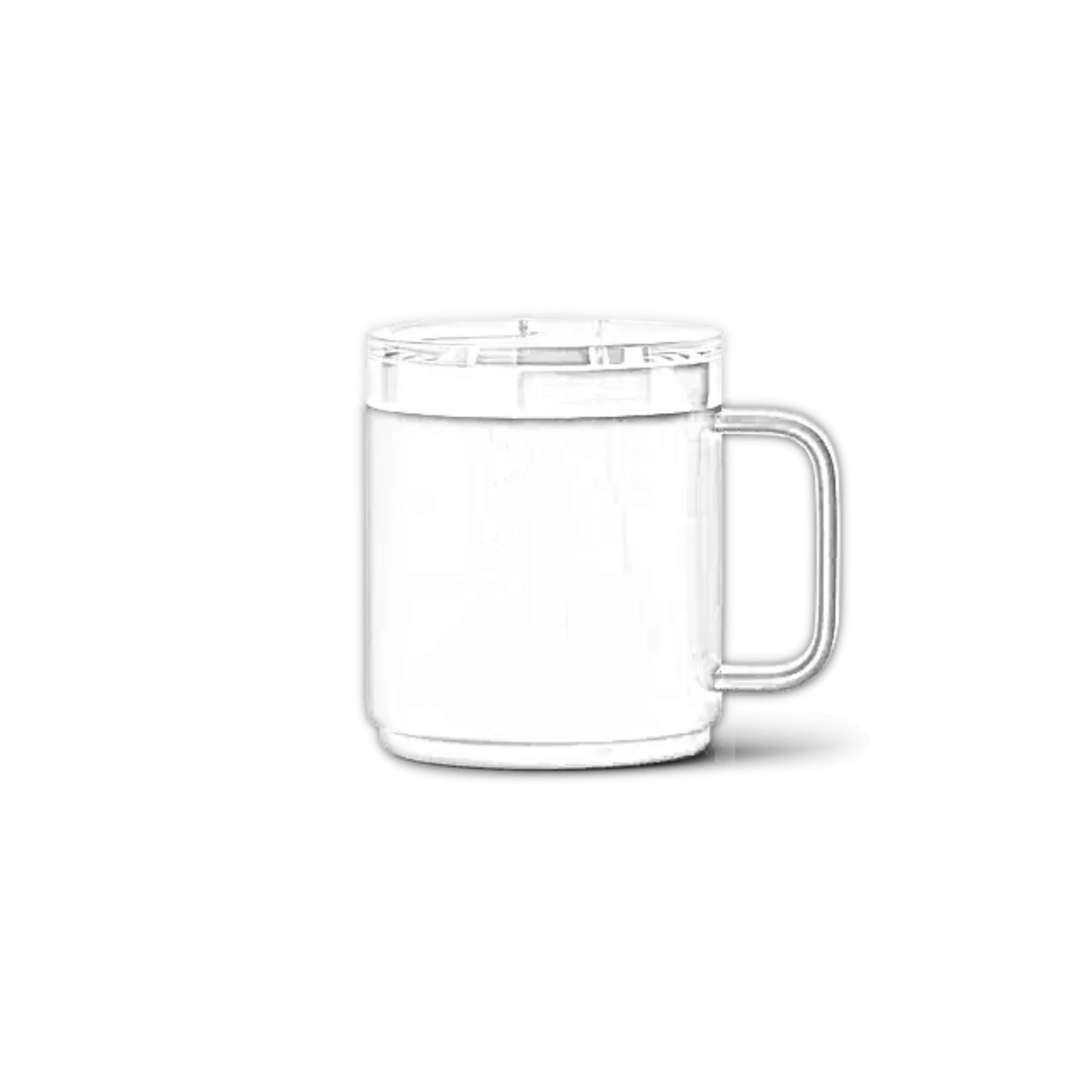 Black YETI Rambler stackable mug with Durasip ceramic lining, customizable 10 oz (296 ml) stainless steel travel mug by ETCH Laser Engraving