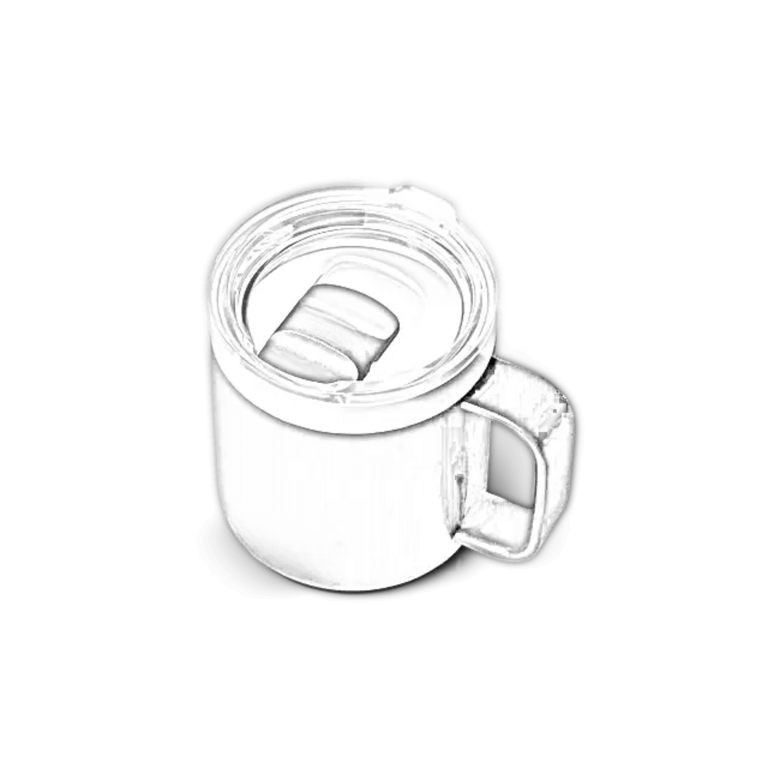 Black YETI Rambler stackable mug with 10 oz capacity, customisable engraving and Durasip ceramic lining for durability.