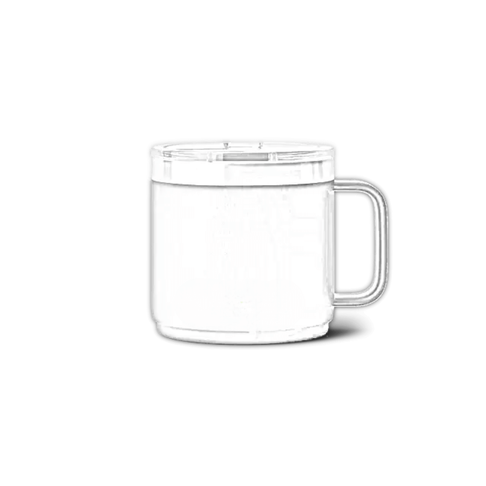 Black YETI Rambler stackable mug with 14 oz capacity, custom engraving, Durasip ceramic lining, by ETCH Laser Engraving.