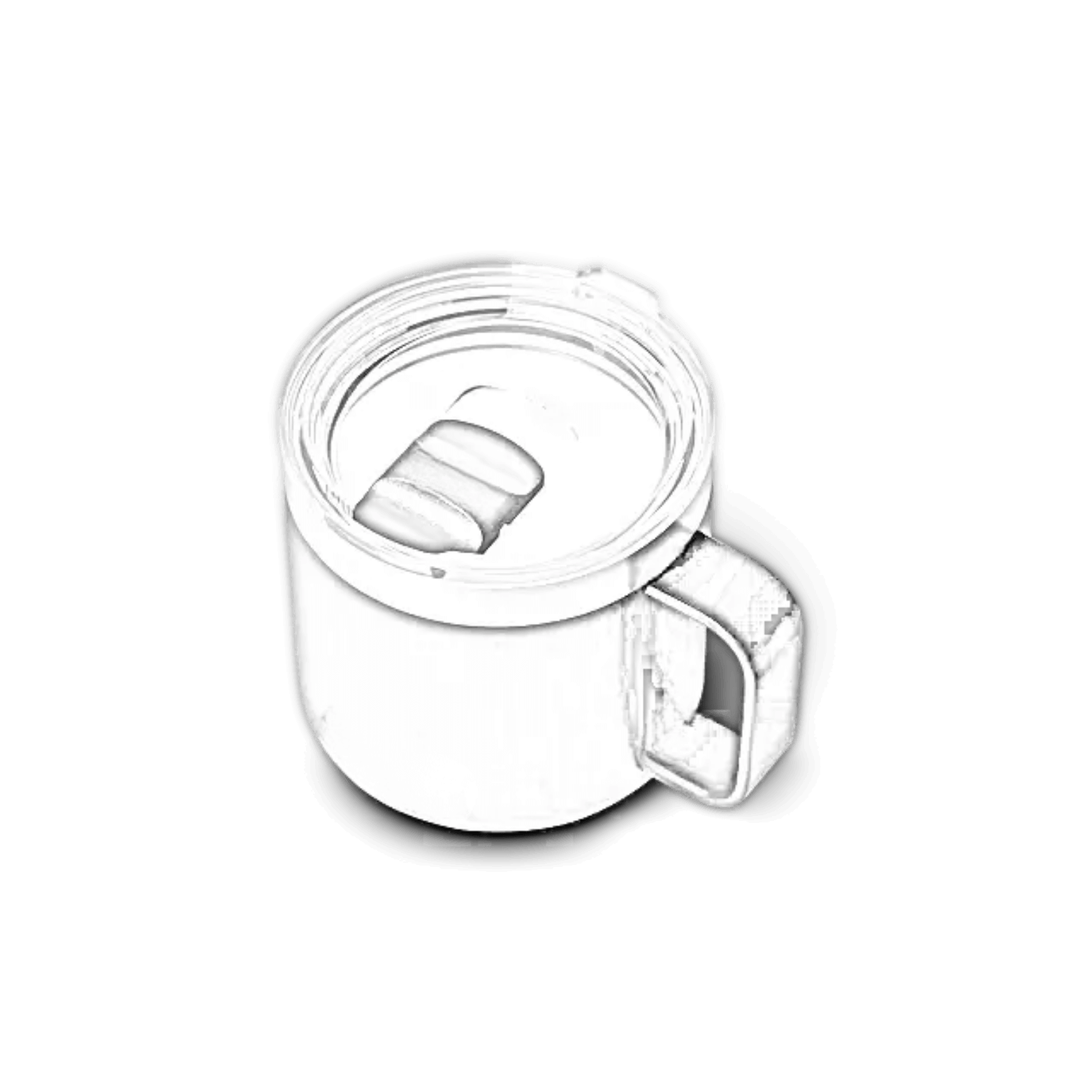 Black YETI Rambler stackable mug with Durasip™ ceramic lining, customisable 14 oz (414 ml) YETI® mug with laser engraving.