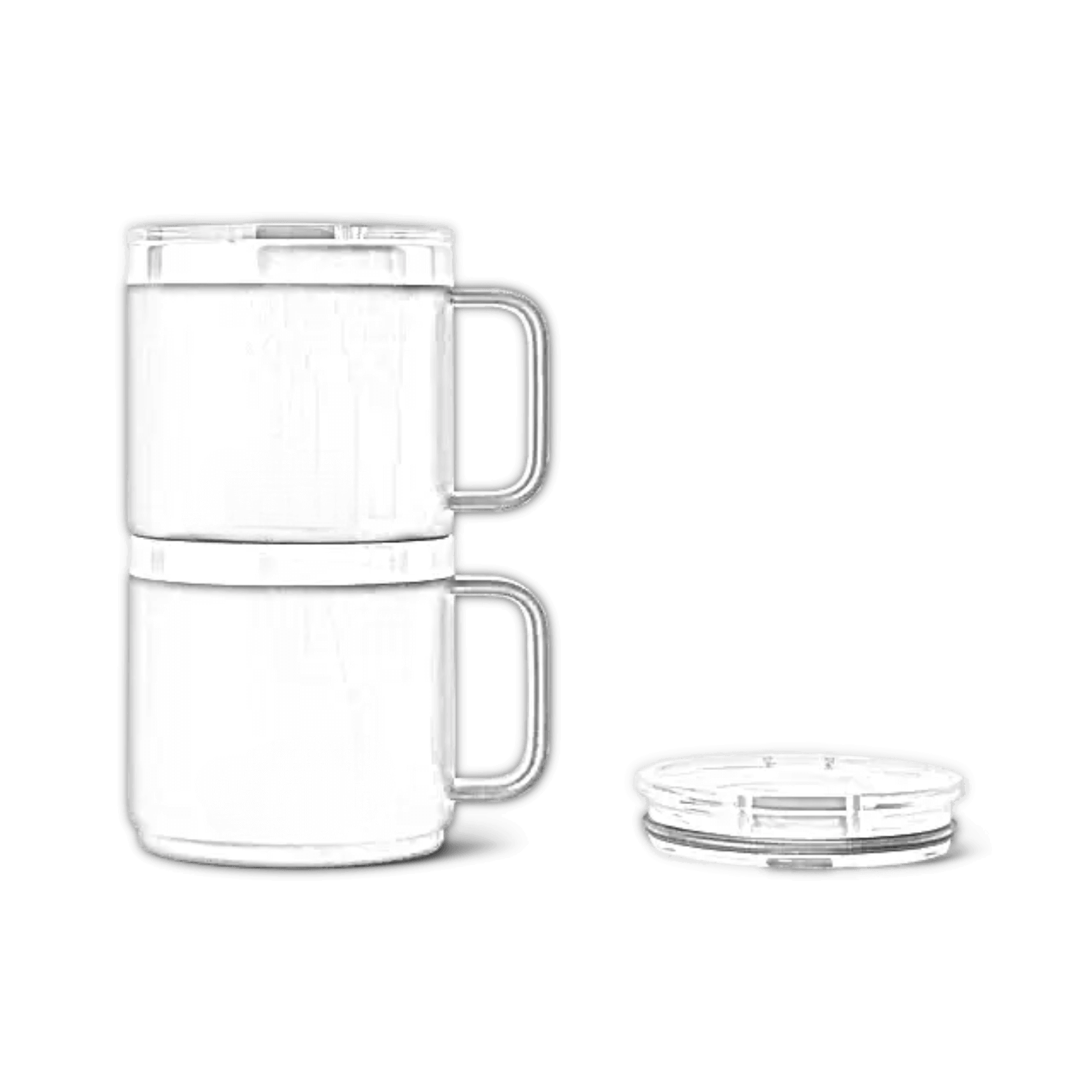Black YETI Rambler stackable mug with Durasip ceramic lining, customizable 14 oz (414 ml) YETI® mug for hot and cold beverages.