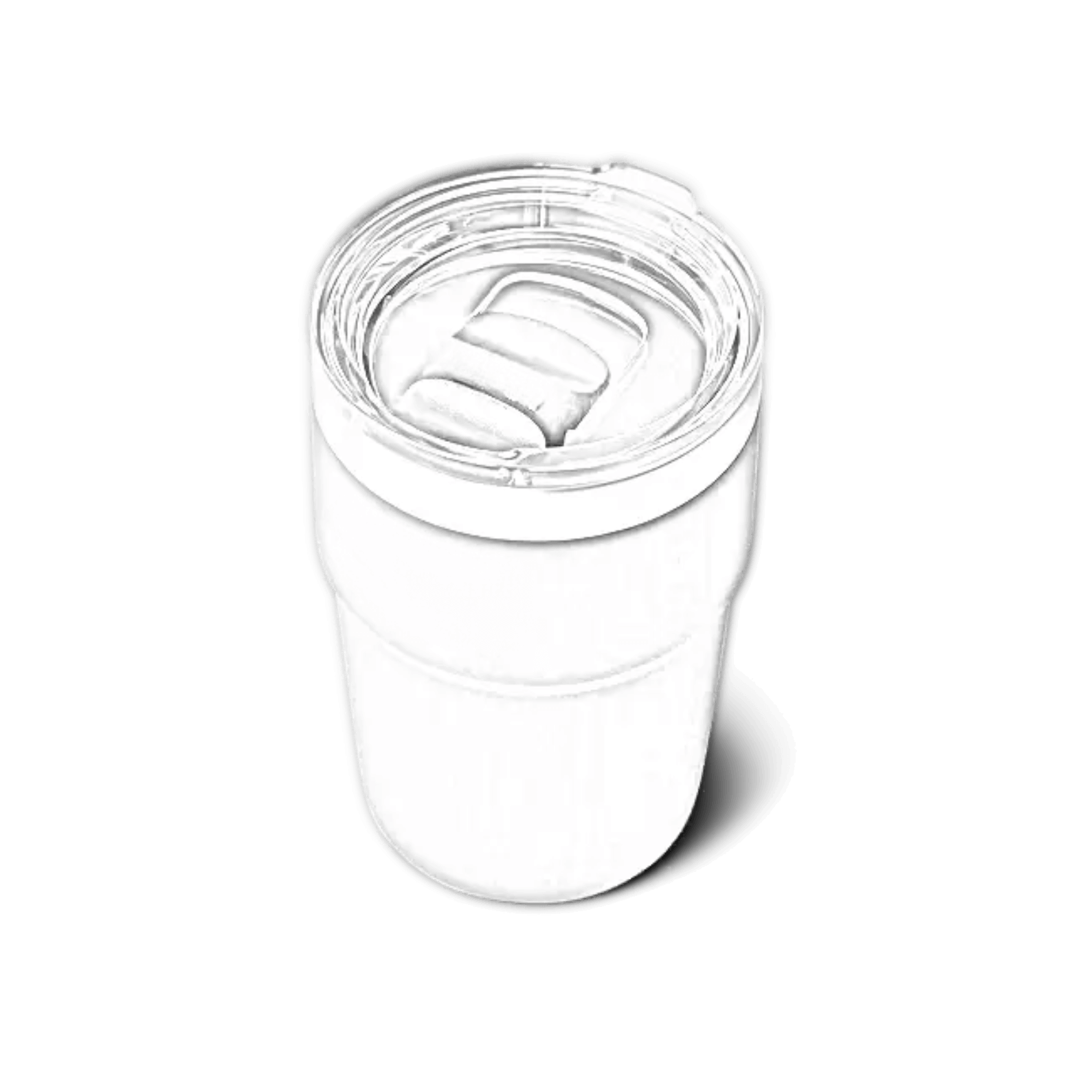 Black YETI Rambler stackable cup, customizable 16 oz (473 ml) with etched laser engraving, made for durable outdoor use.