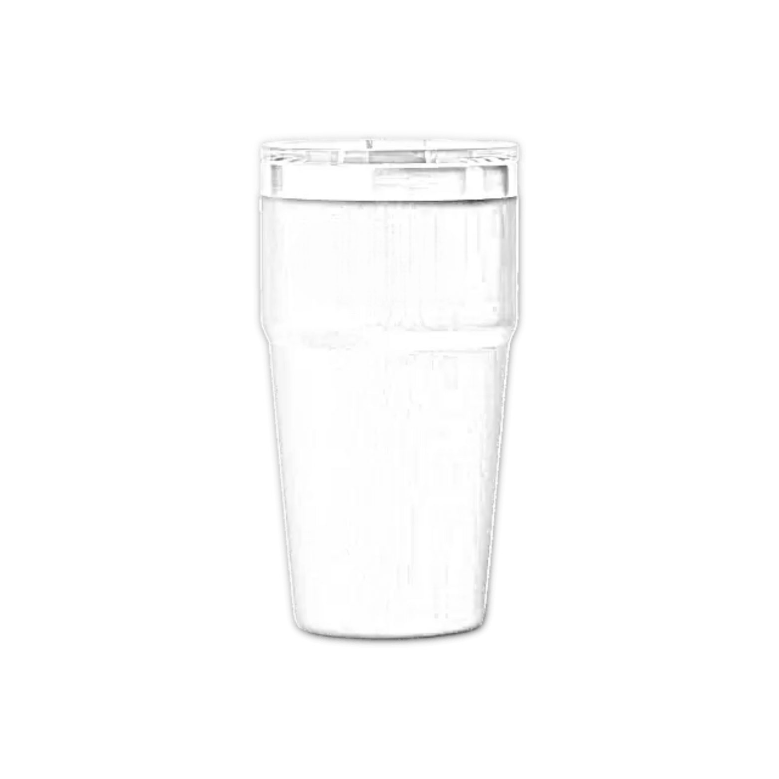 Black YETI Rambler 20 oz stackable cup with customizable laser engraving, featuring a durable stainless steel design.