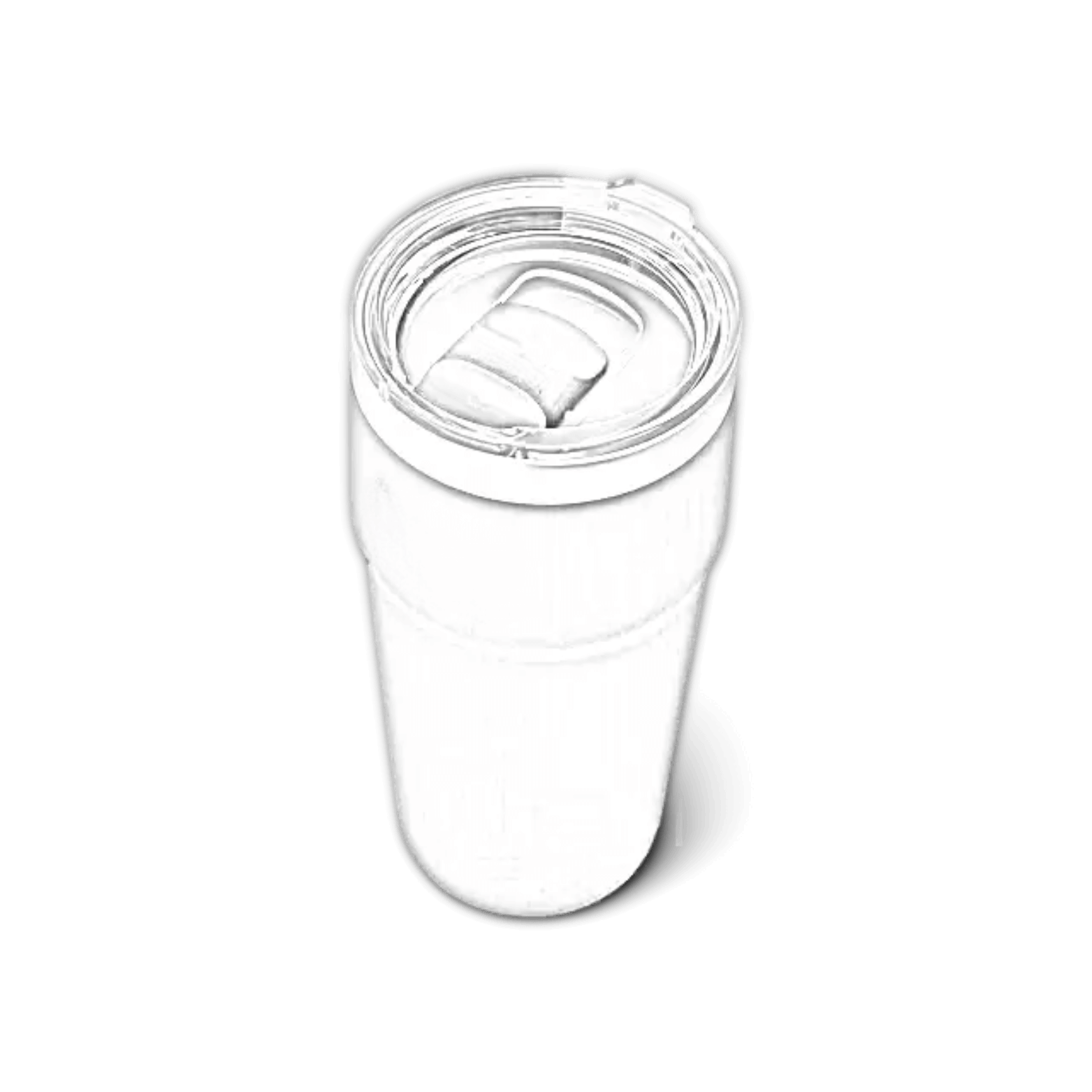 Customisable 20 oz YETI Rambler stackable cup with laser-engraved design in black, made by ETCH Laser Engraving.