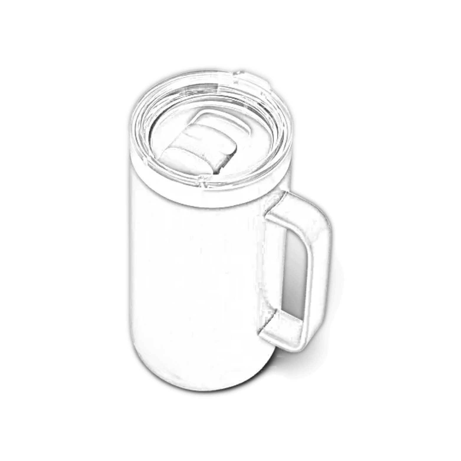 Customizable 24 oz YETI Rambler mug with black finish, featuring laser engraving and ergonomic handle.