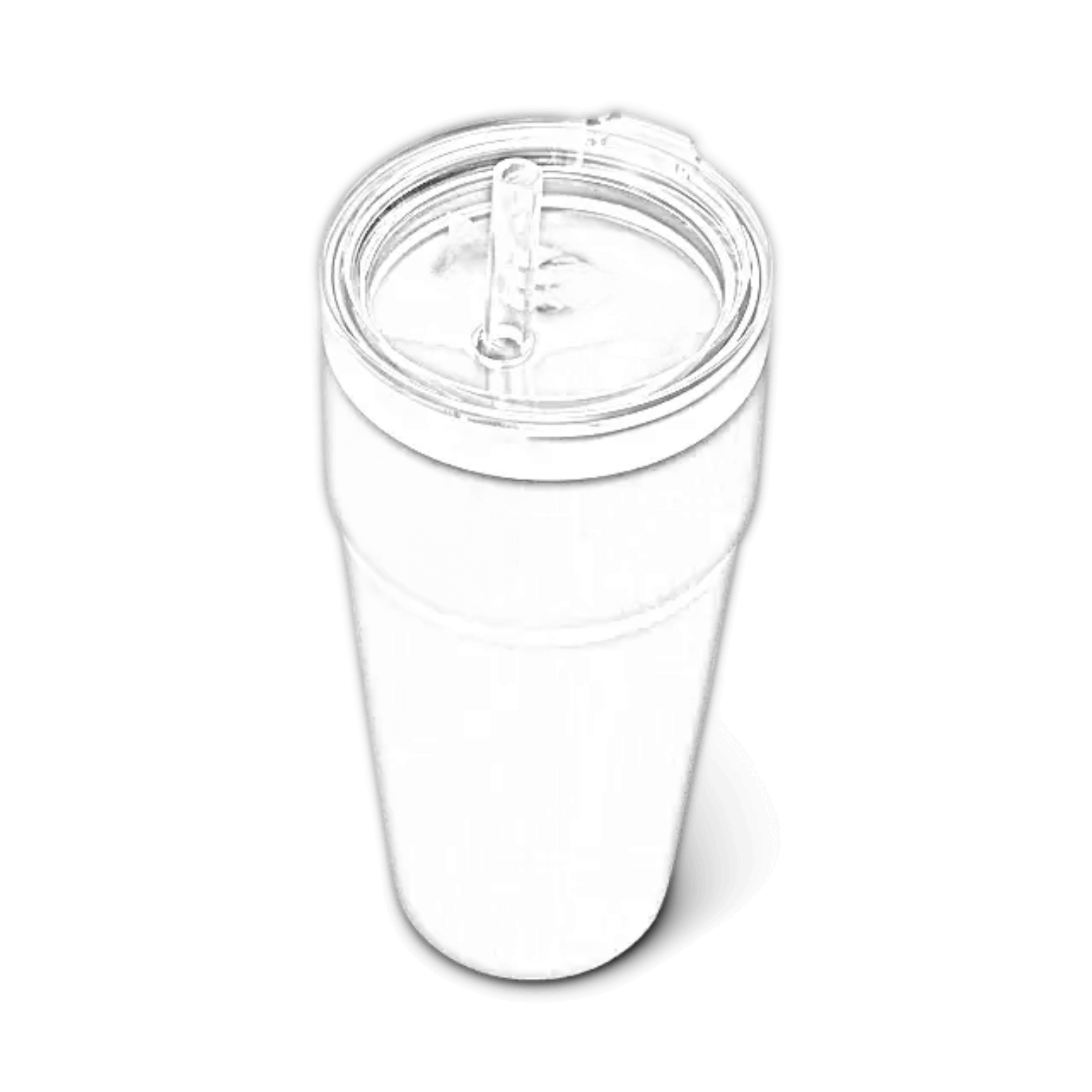 Black YETI Rambler 26 oz stackable straw cup with custom engraving, featuring a durable design and ergonomic shape.