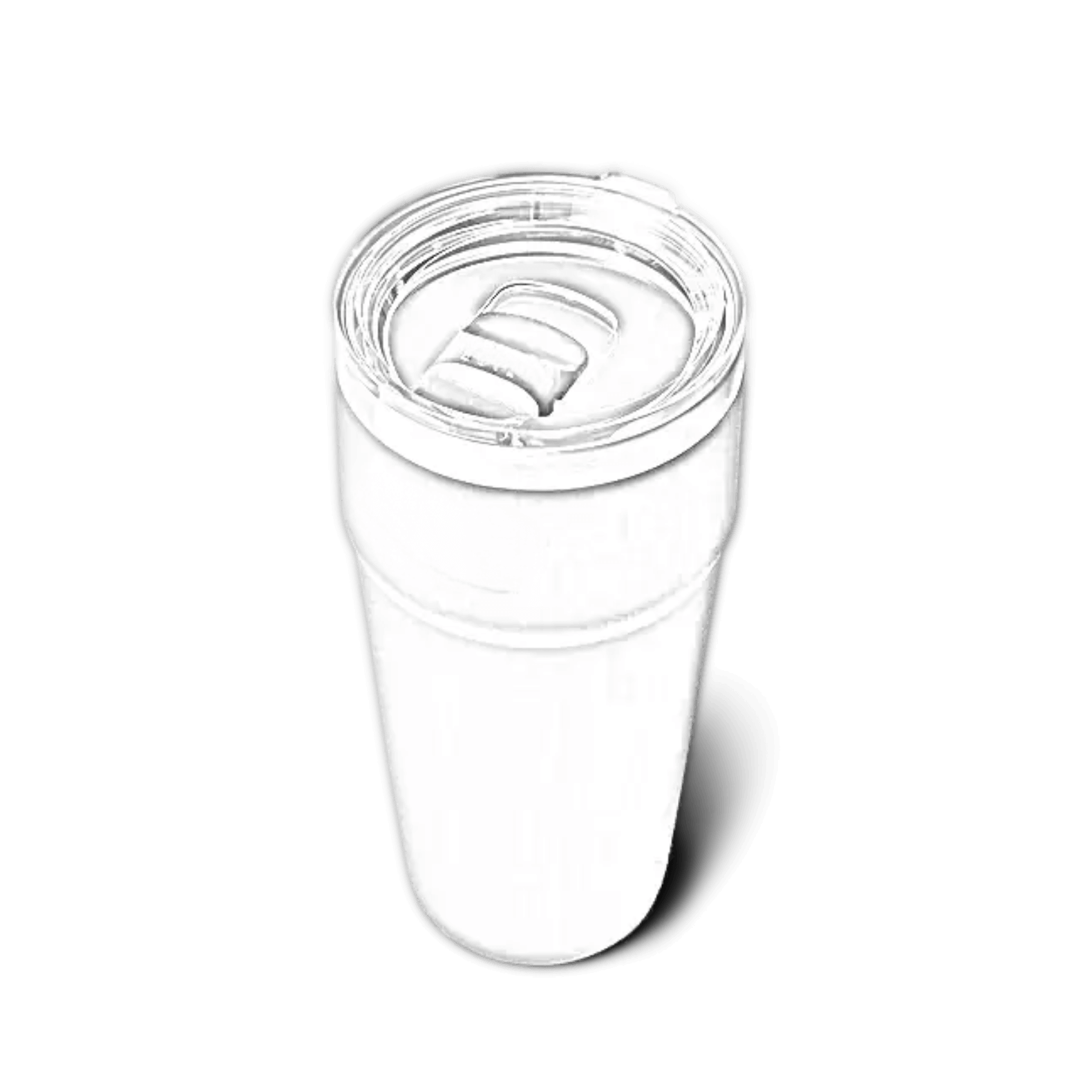 Customizable 30 oz YETI Rambler Stackable Cup with laser engraving in black, durable stainless steel drink container.