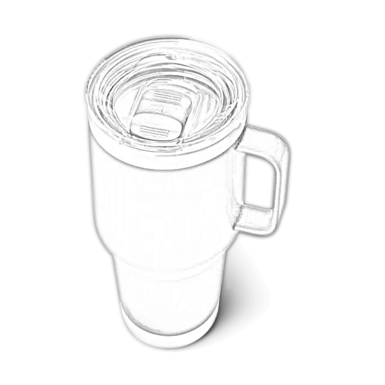 Black YETI Rambler 30 oz travel mug with customizable laser engraving, designed for durability and large beverage capacity.