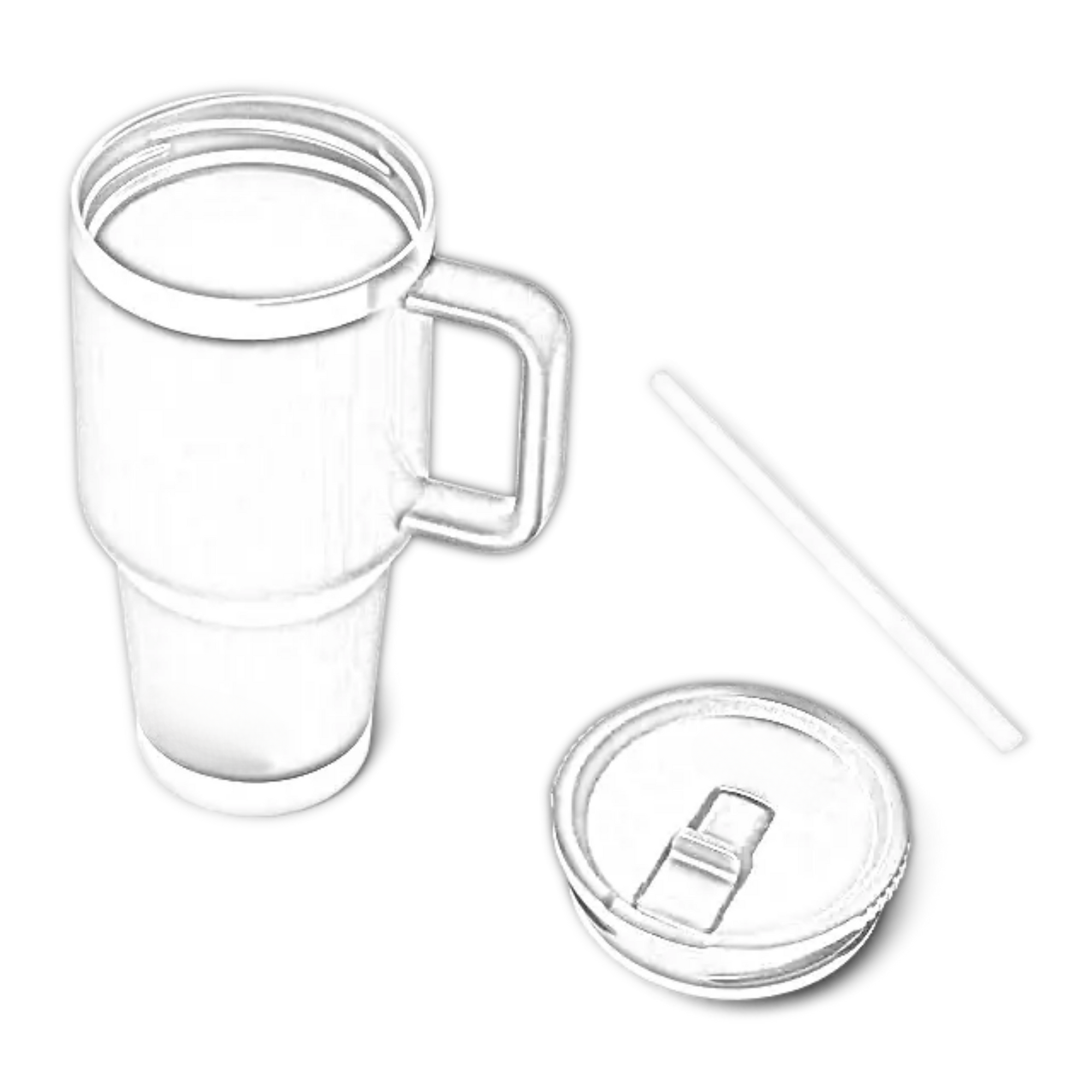 YETI Rambler 30 oz travel straw mug with custom ETCH Laser Engraving, featuring a blossom design on stainless steel surface